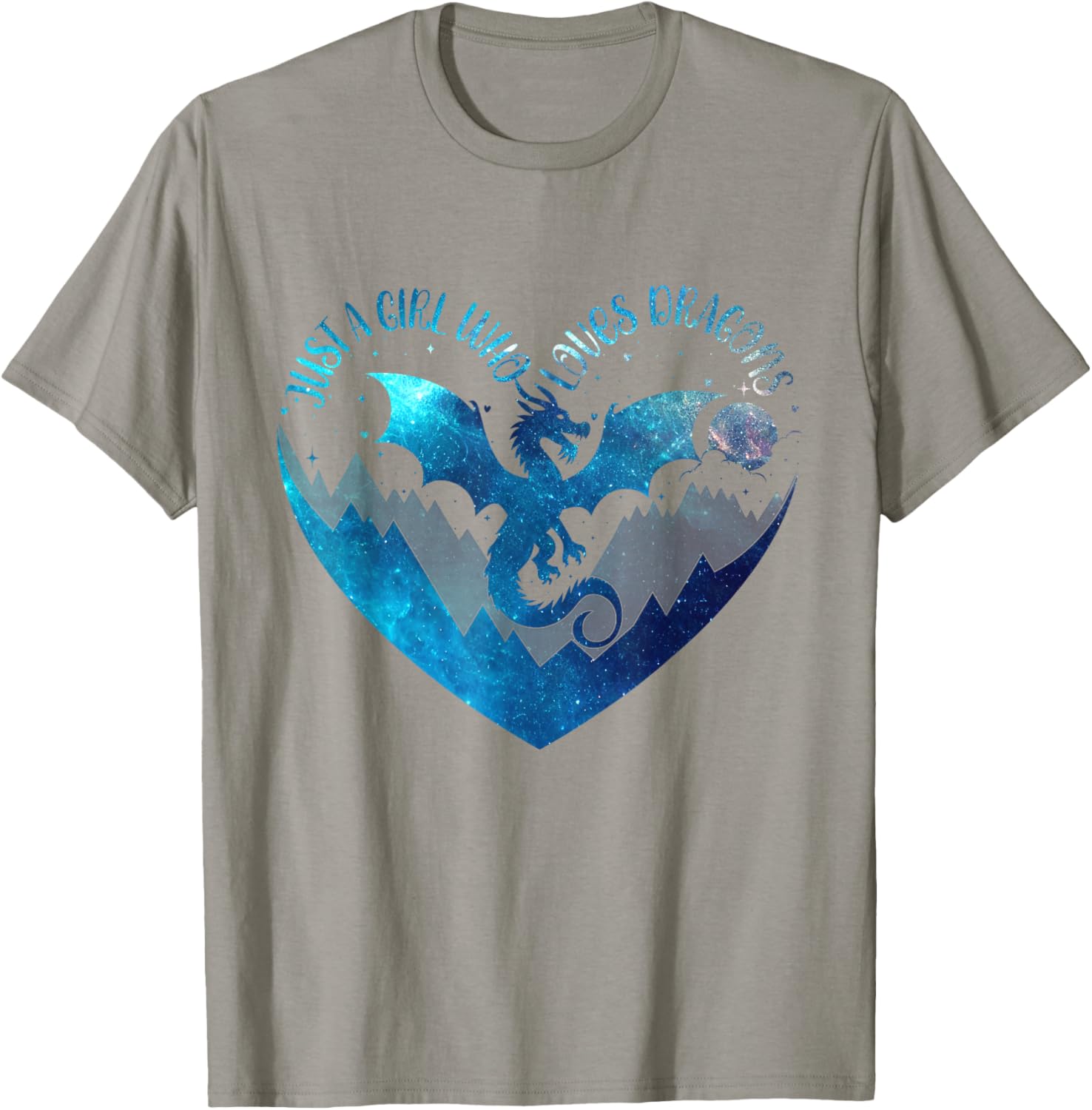 Cute Dragon Lover T-Shirt for Girls with Heart Design, Perfect Gift - 4