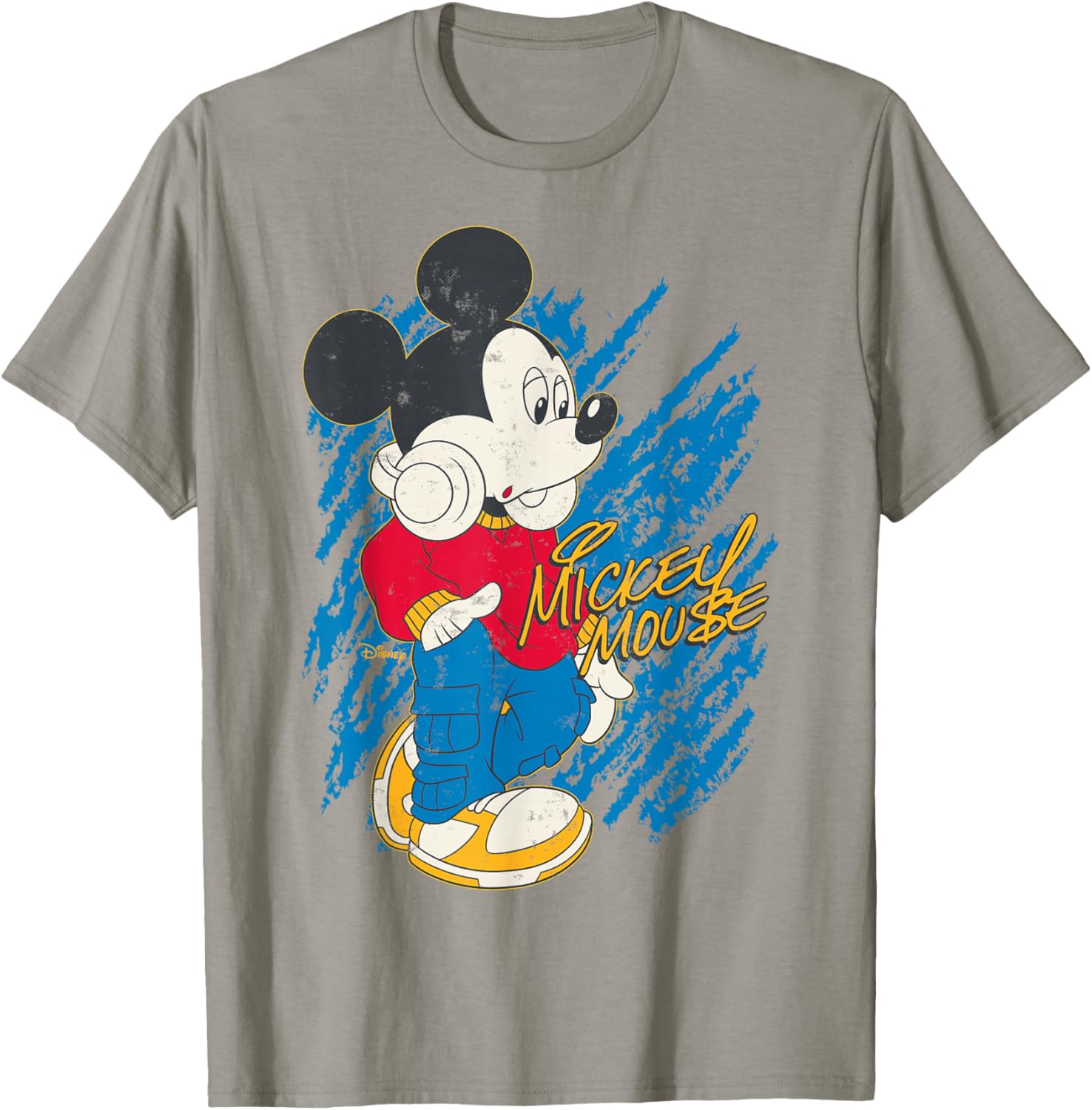 Mickey Mouse Laid Back T-Shirt with Headphones for Casual Style - 13