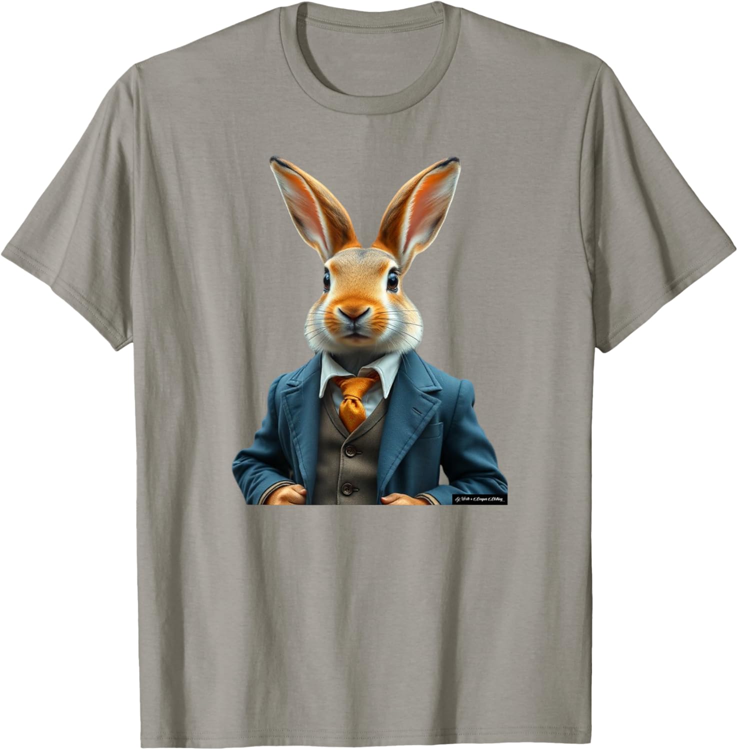 Vintage Easter Bunny T-Shirt with Rabbit in a Suit for Wild Hunters - 4