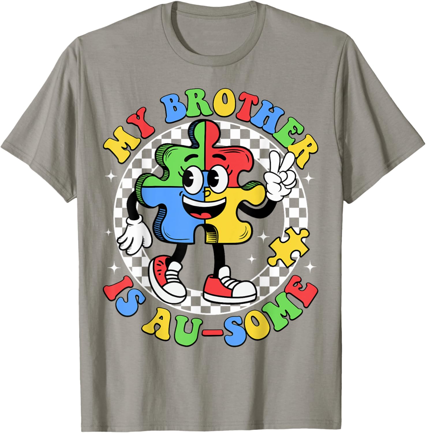 Retro Awesome Sister T-Shirt for Autism Awareness, Fun and Stylish Design - 26