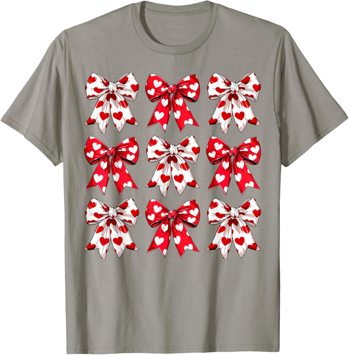 Valentine's Day Heart Bow T-Shirt for Women, Girls, Kids & Toddlers - 25