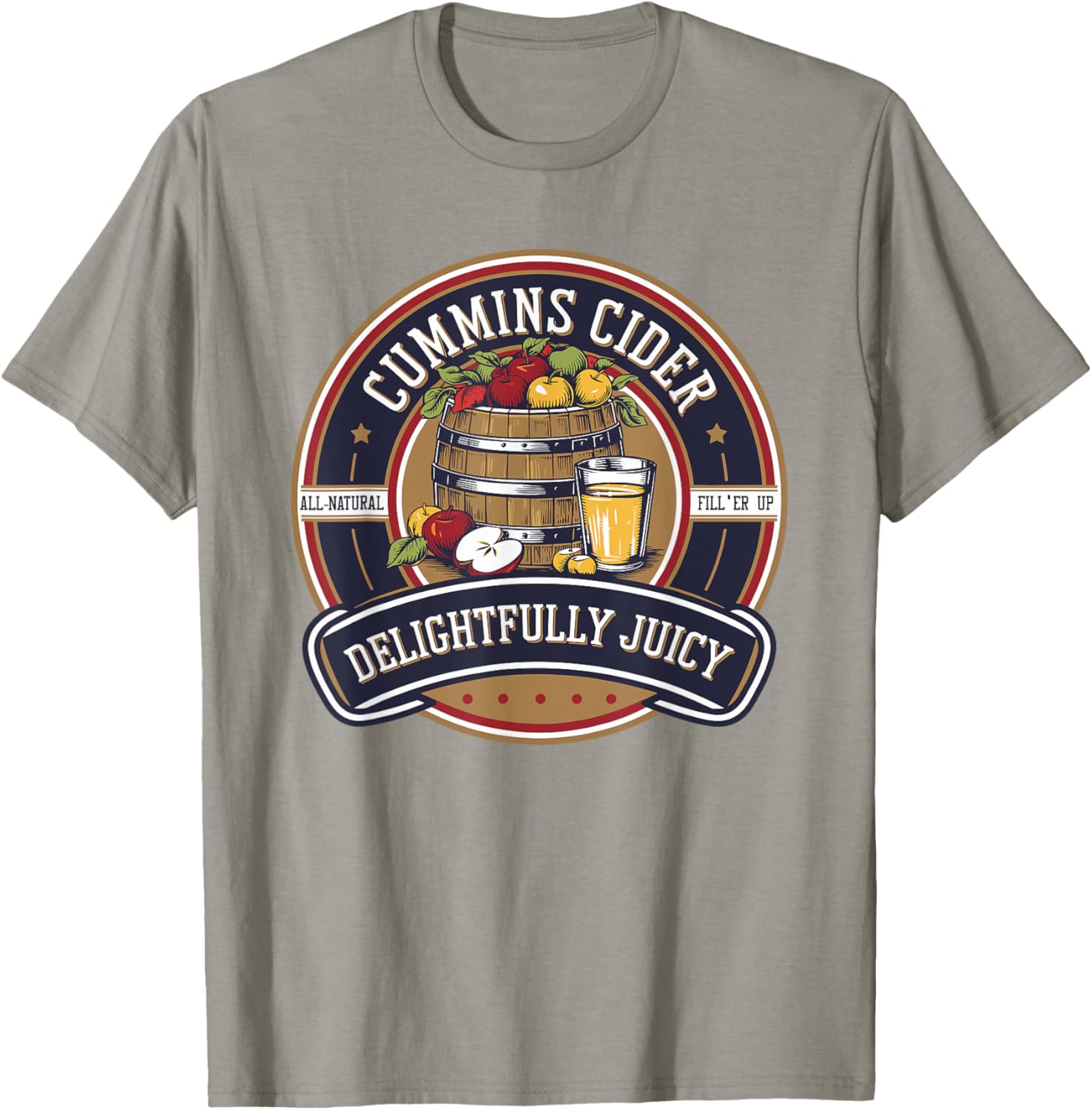 Haul Cummins Apple Cider Juicy Label Logo T-Shirt for Casual Style - 6