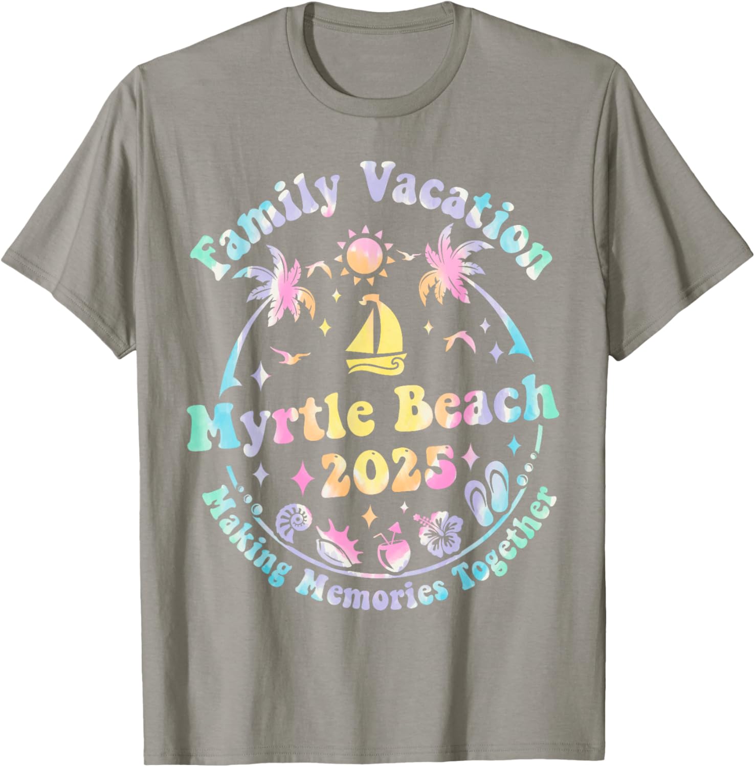 Family Vacation Myrtle Beach 2025 Matching Summer T-Shirt for Fun Times - 10