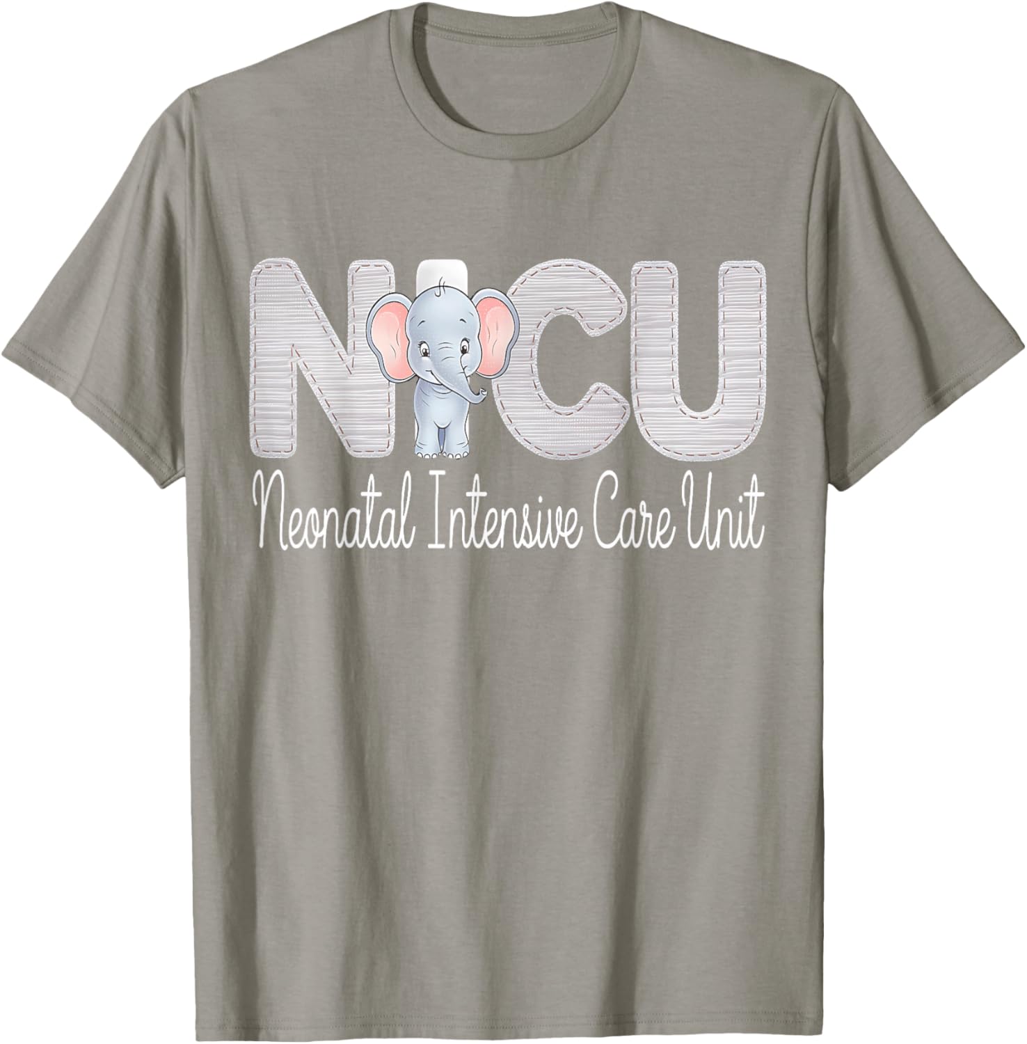 Cute Neonatal ICU Nurse Elephant T-Shirt for NICU RNs and Staff - 8