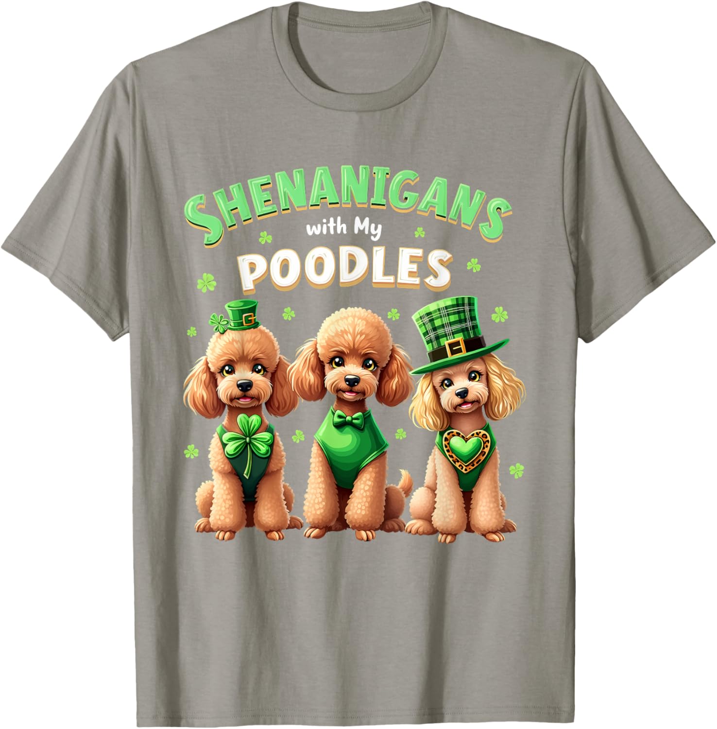 St Patricks Day Irish Poodle Shamrock T-Shirt for Fun Celebrations - 4