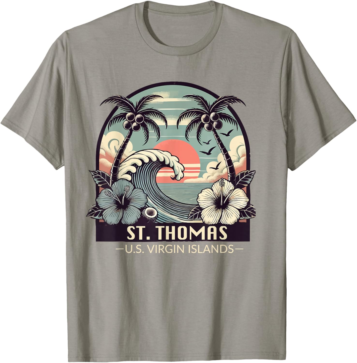 St. Thomas US Virgin Islands Souvenir Vacation T-Shirt for Tourists - 1