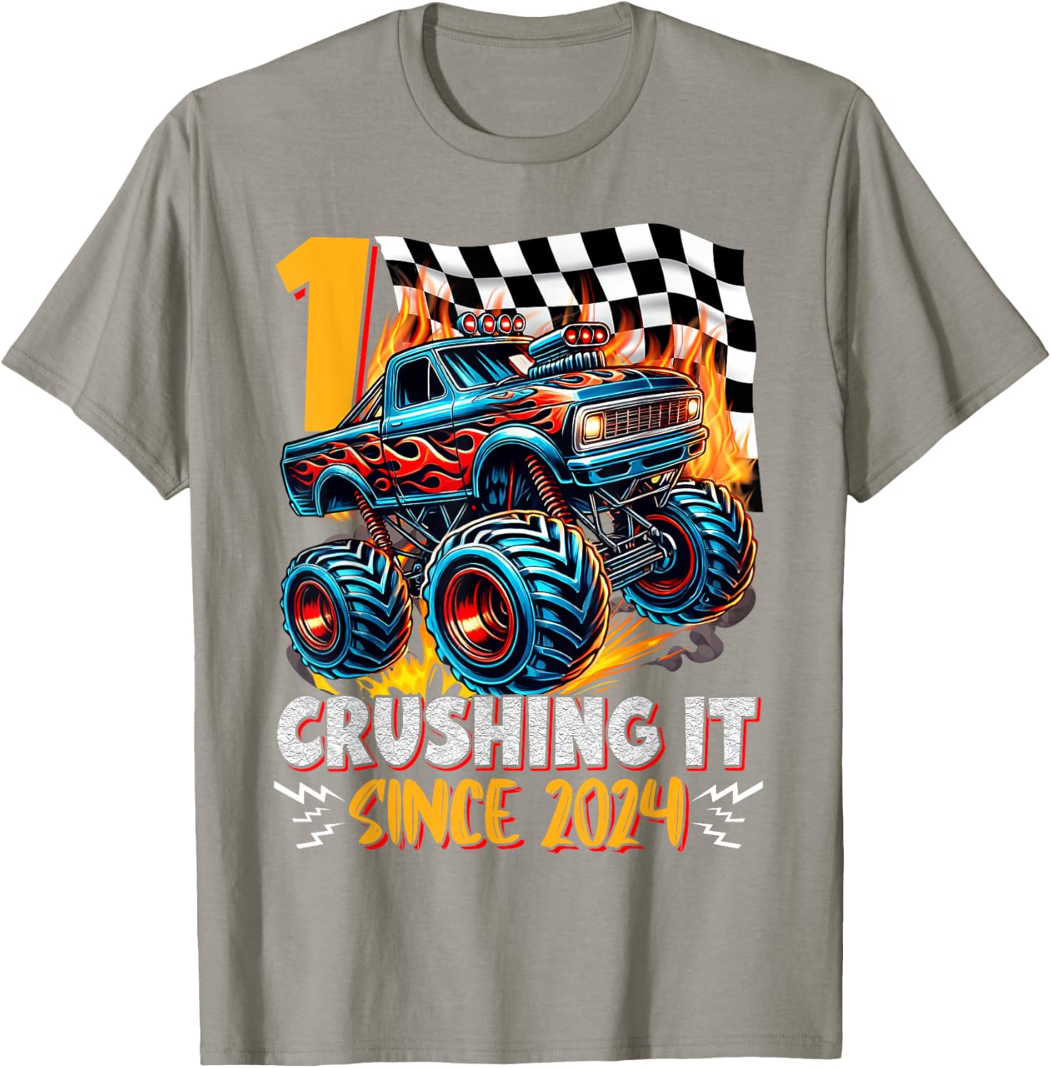 Birthday Monster Truck T-Shirt for 1 Year Old Boys - 1st Birthday Fun - 17
