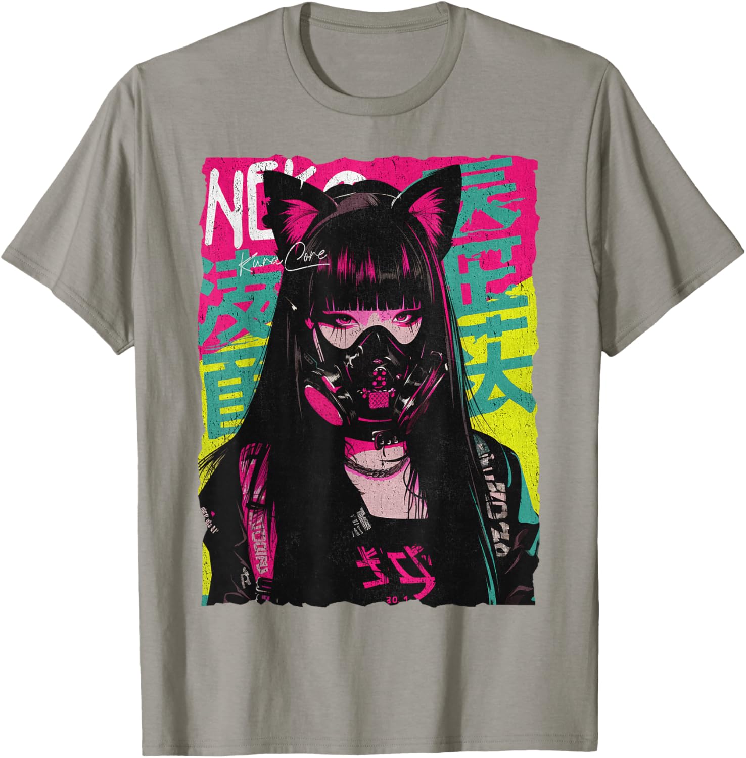 Japan Streetwear Cyberpunk Neko Anime T-Shirt for Stylish Techwear Fans - 6