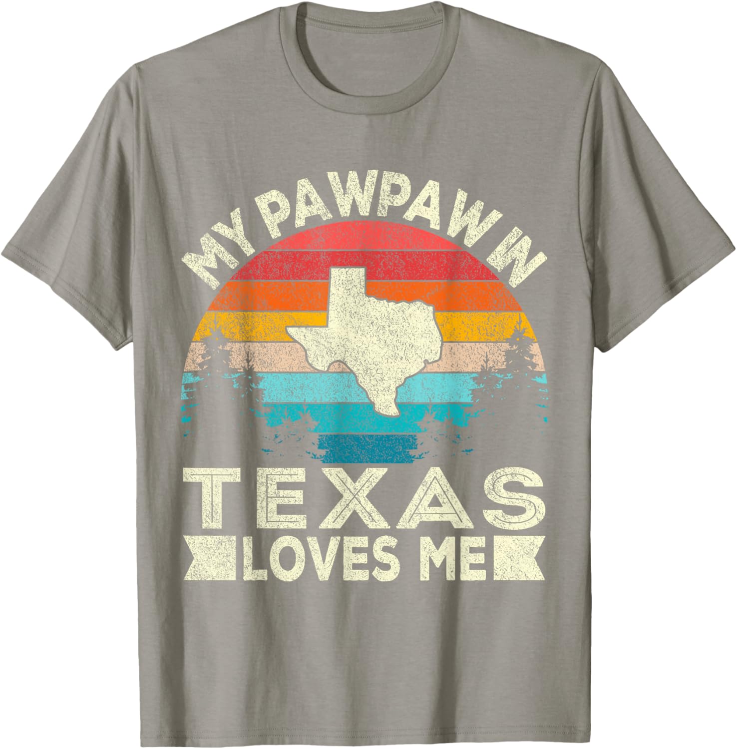 My PawPaw In Texas Loves Me Retro Grandpa T-Shirt for Proud Grandchildren - 25