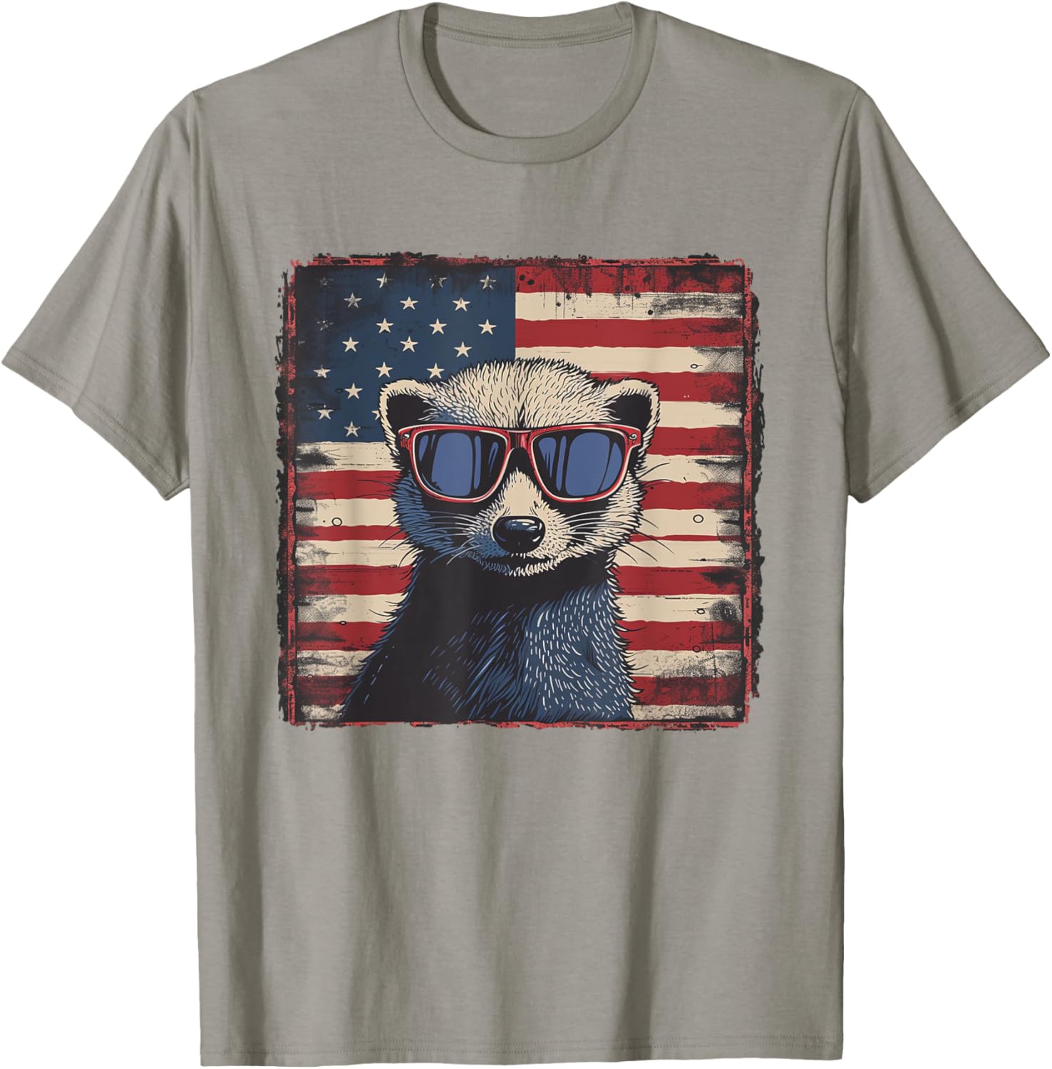 Patriotic Ferret USA Flag Shirt for 4th of July Fun Lovers - 11