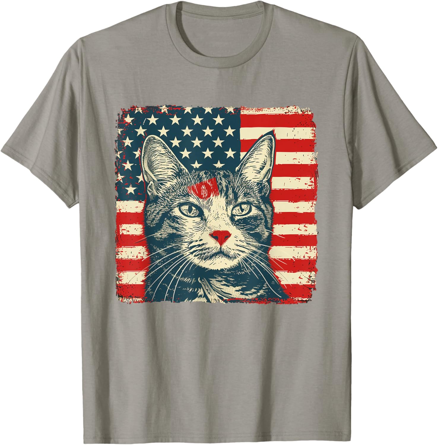 Patriotic Cat Shirt for Fourth of July Celebrations - Unisex T-Shirt - 1