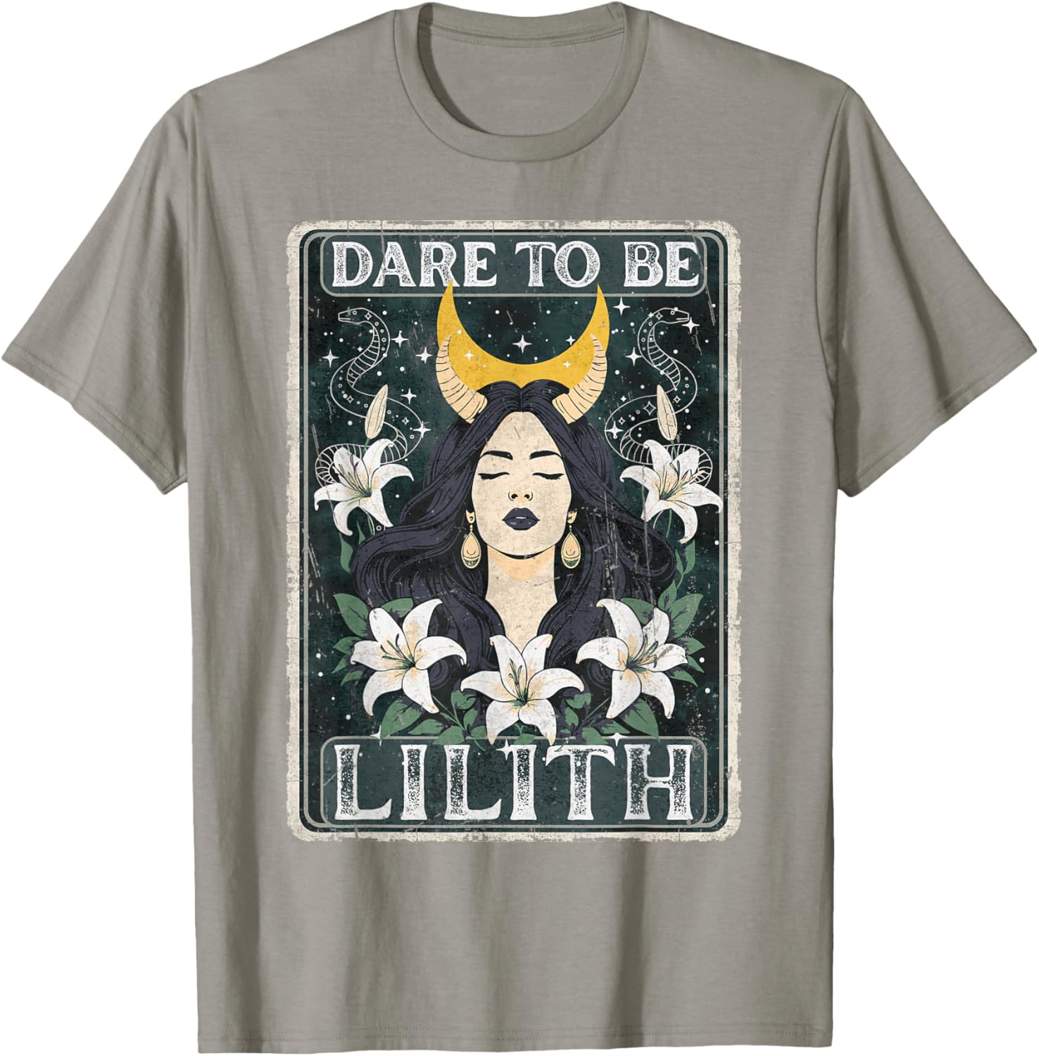 Lilith Tarot Card Goddess T-Shirt for Pagan Witches and Tarot Lovers - 19