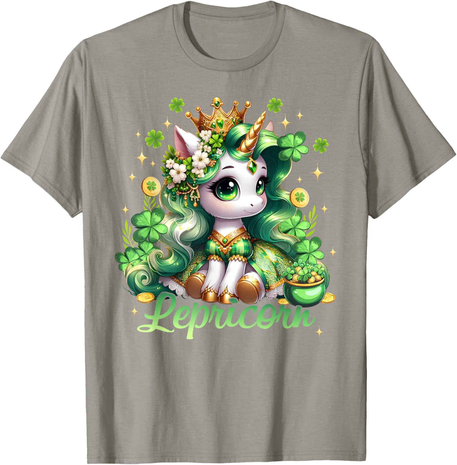 Lepricorn Unicorn St Patricks Day Girls T-Shirt for Kids Fun Style - 7