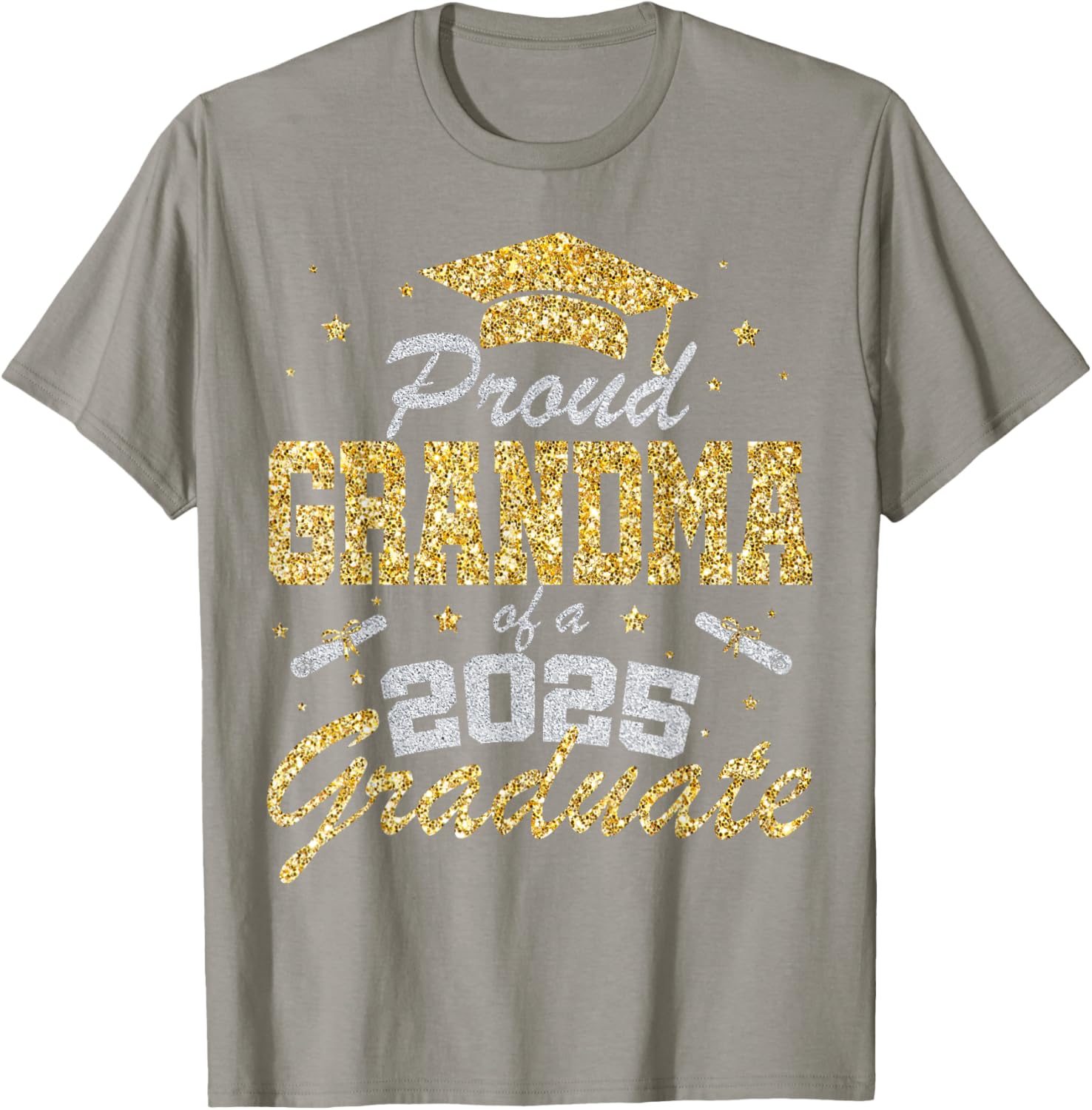 Proud Grandma of 2025 Graduate T-Shirt for Celebrating Senior Year - 12