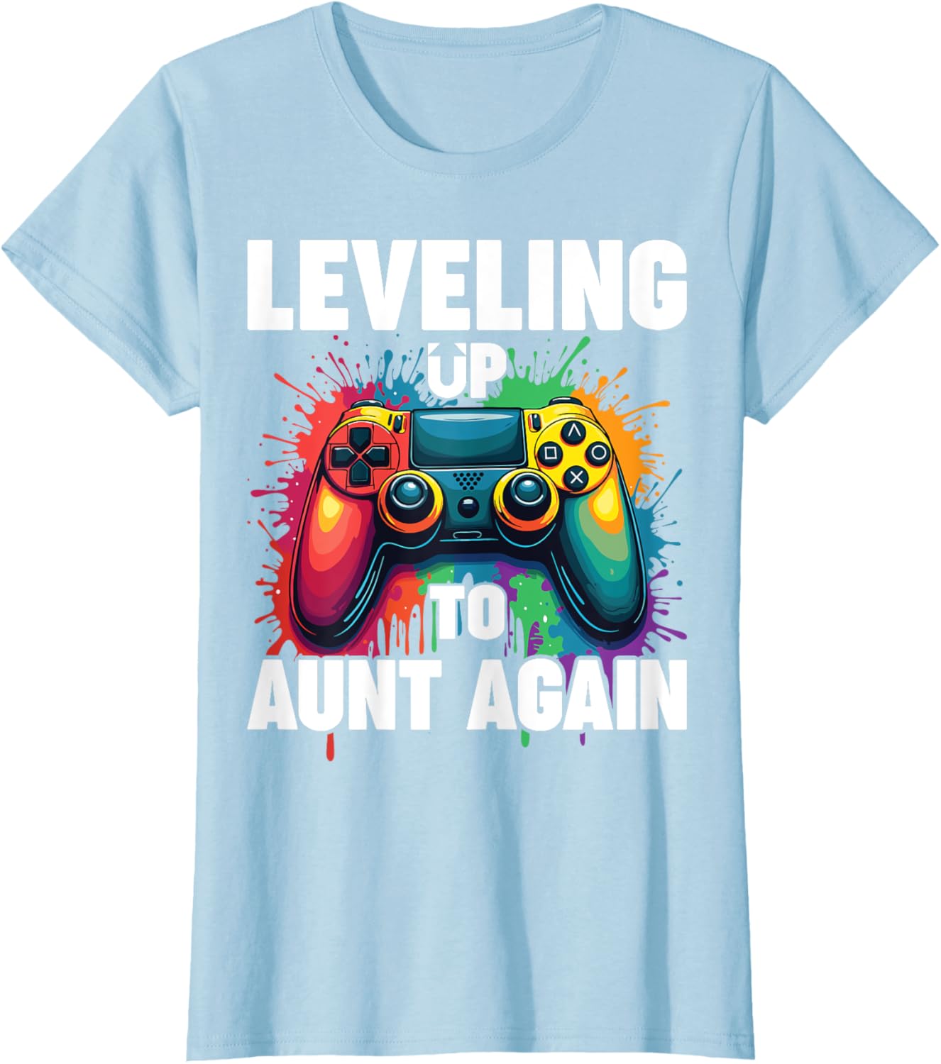 Promoted to Auntie Gender Reveal T-Shirt Leveling Up to Aunt Again - 5