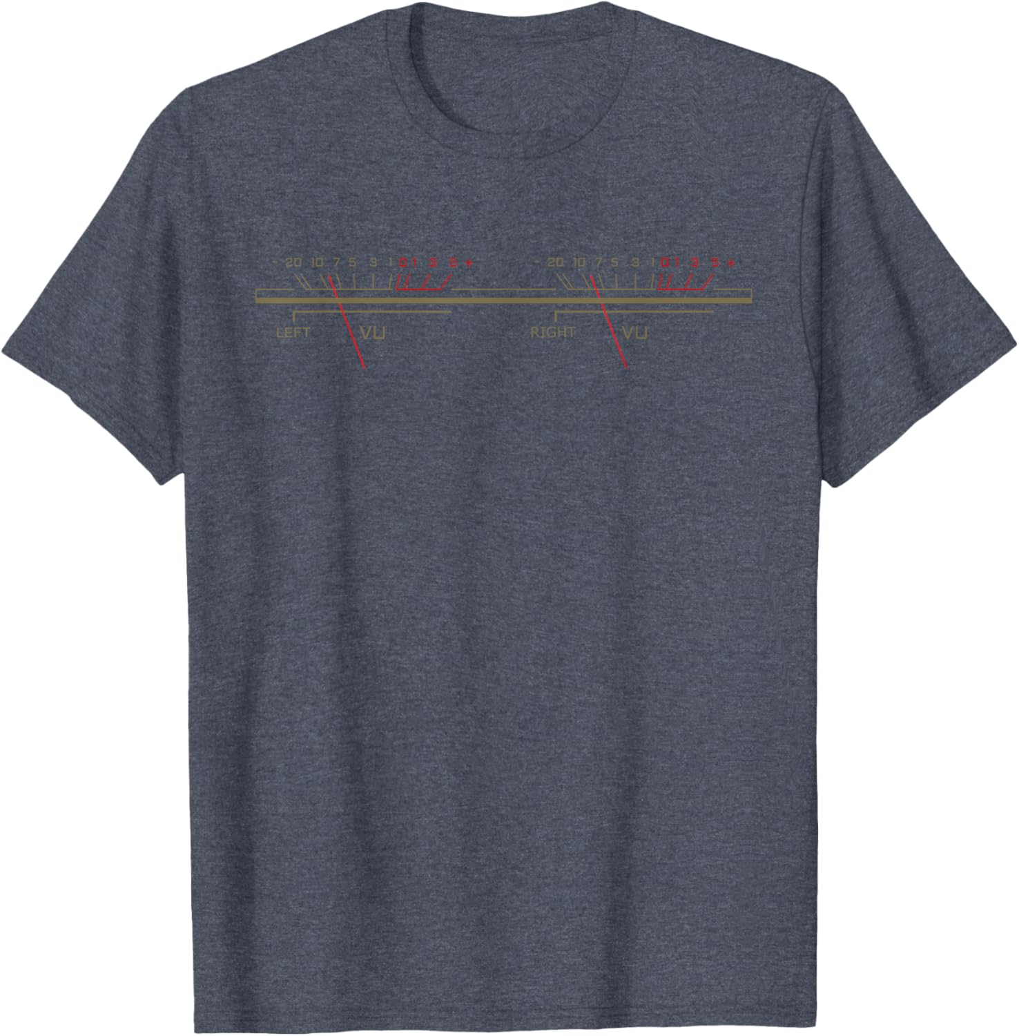 Retro VU Meter T-Shirt for Music Lovers - Stylish Audio Levels Design - 6