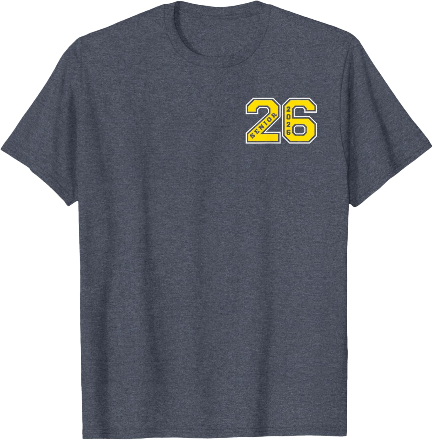 Gold Senior Class 26 T-Shirt Elite Wear for 2026 Graduation Celebration - 13