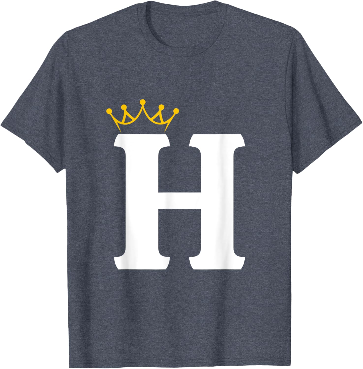Crowned Letter H Monogram T-Shirt for Stylish Wear and Personal Touch - 19