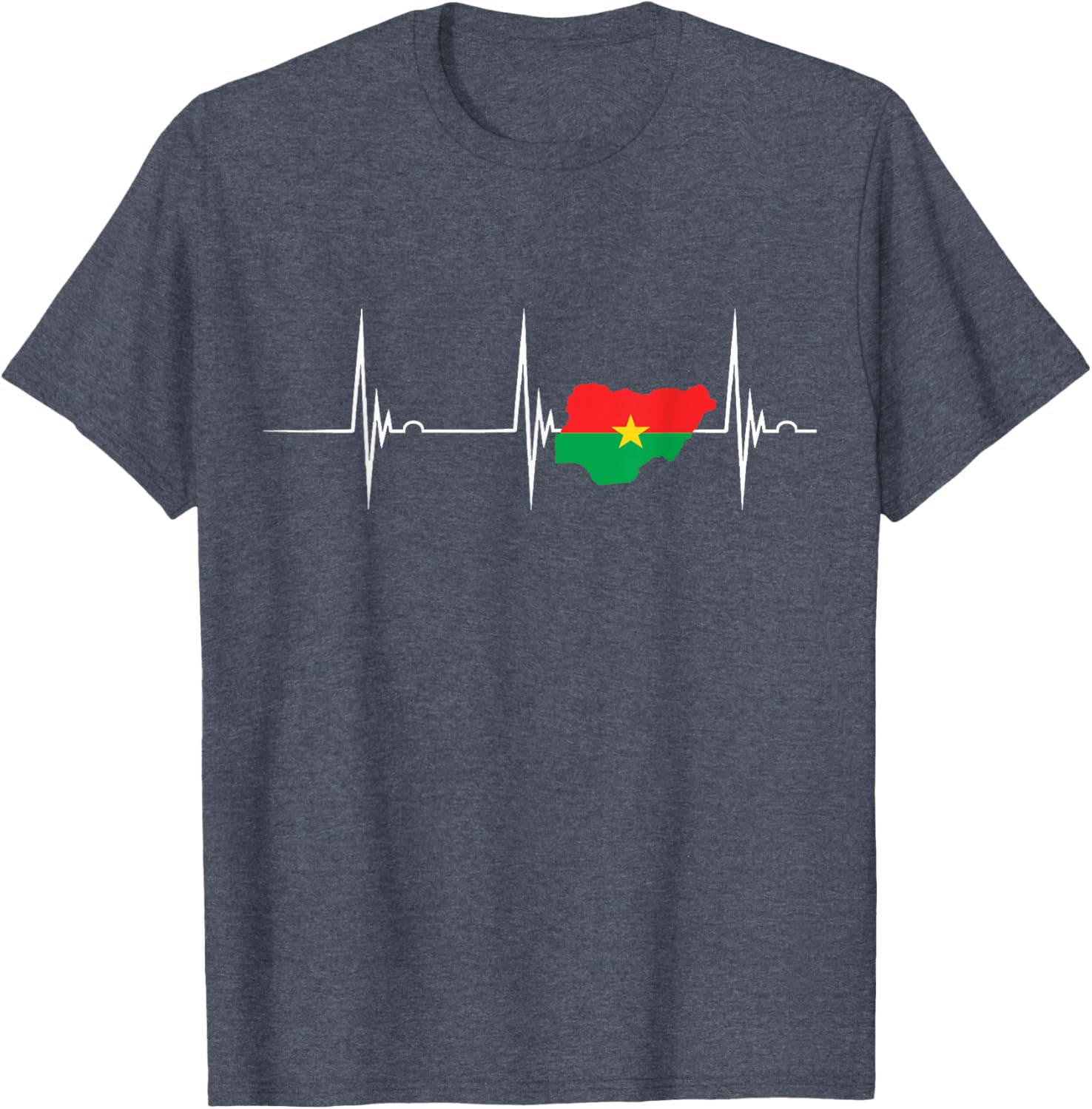 Burkina Faso Heartbeat EKG Pulse Flag T-Shirt for Proud Burkina Fasoans - 10