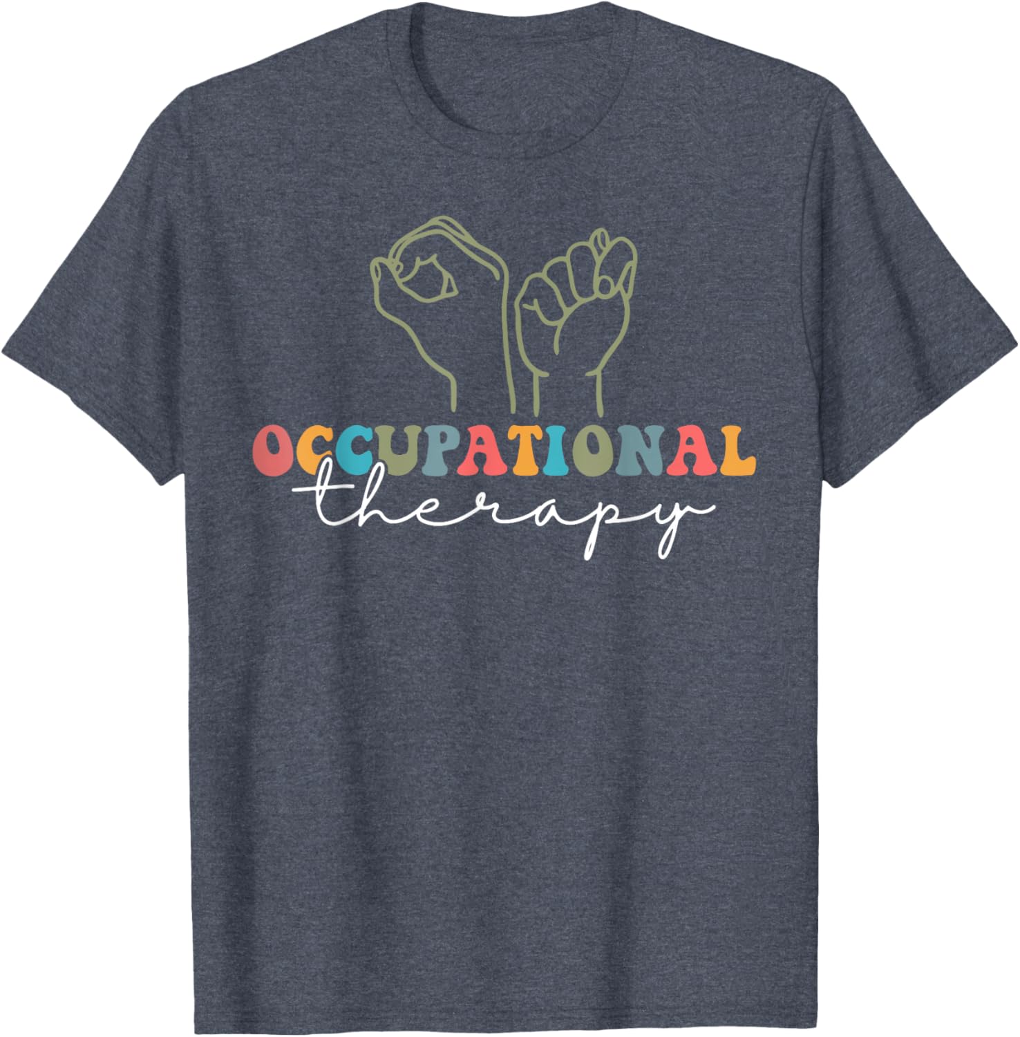Retro OT Sign Language Therapist T-Shirt for Occupational Therapy Fans - 18