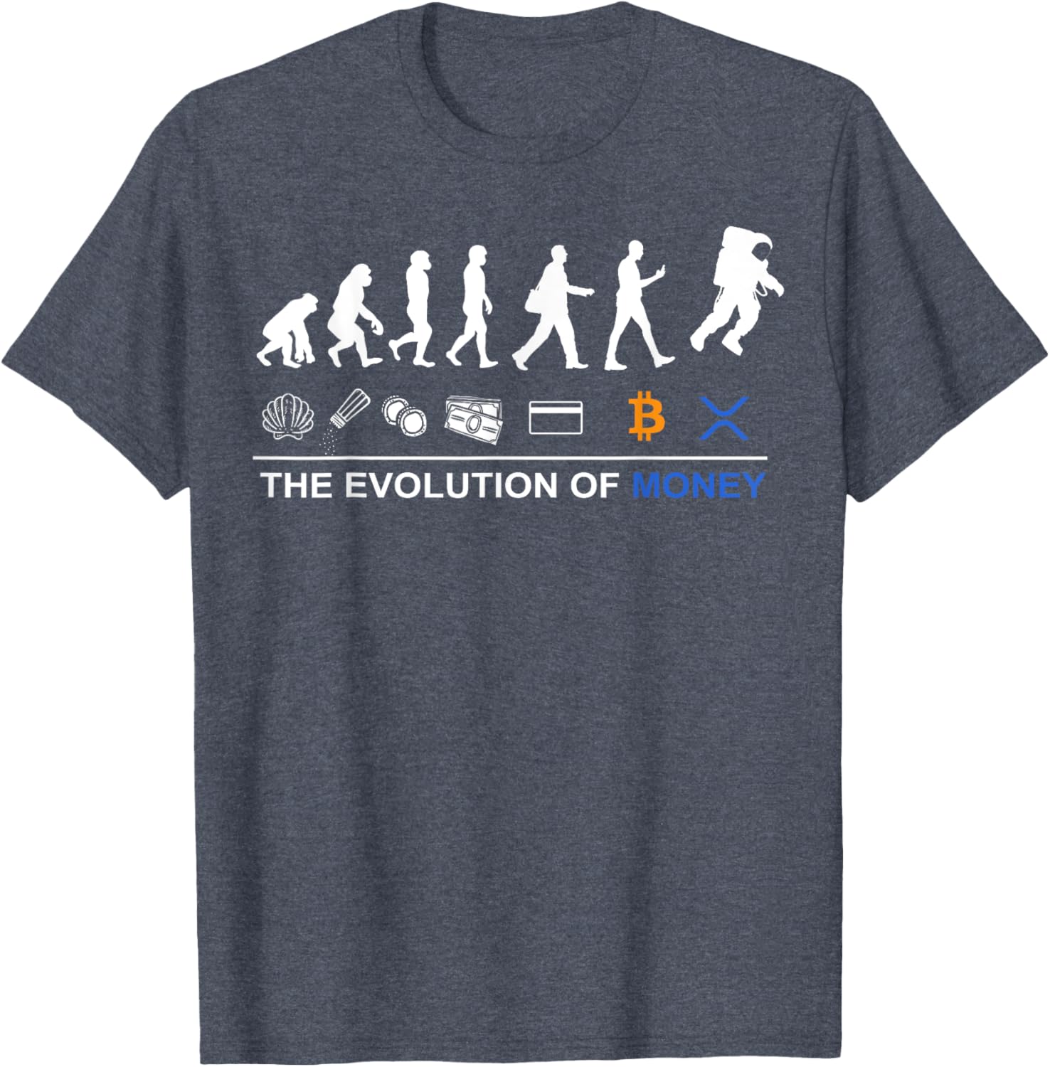 Sophisticated XRP T-Shirt - Celebrate Bitcoin's Evolution to the Moon - 16