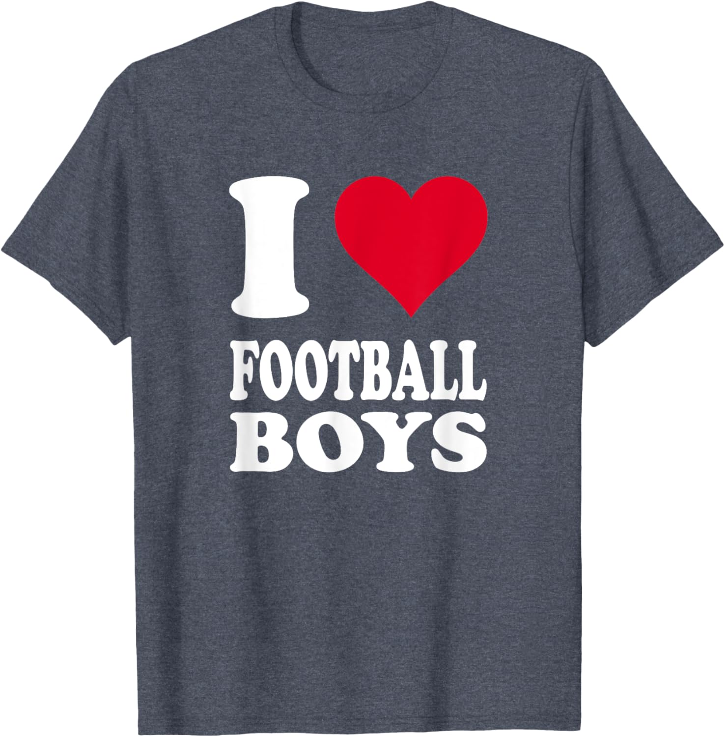 Red Heart I Love Football Boys T-Shirt Perfect for Young Fans - 2