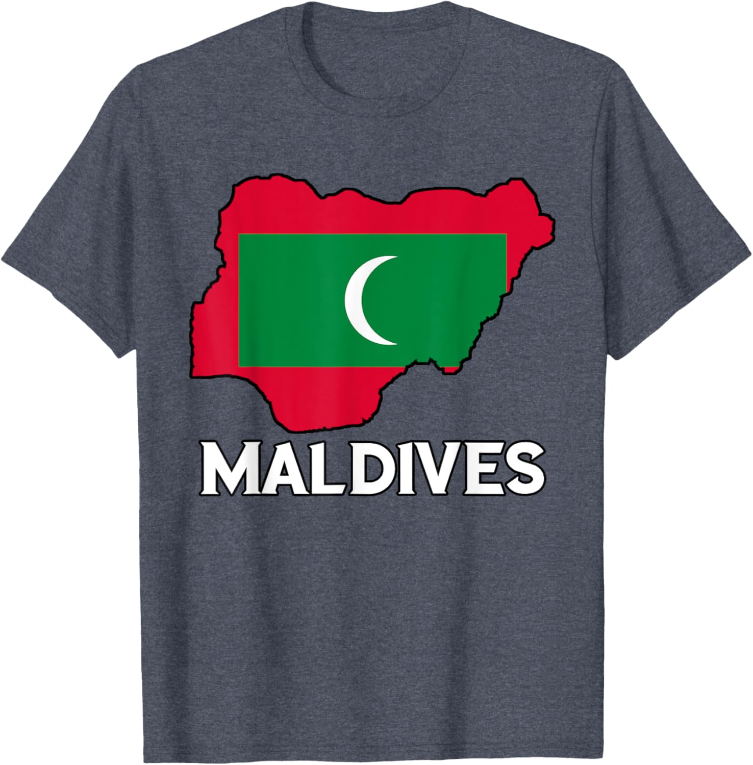 Maldivian Pride Flag Map T-Shirt for Comfort and Style in Clothing - 4