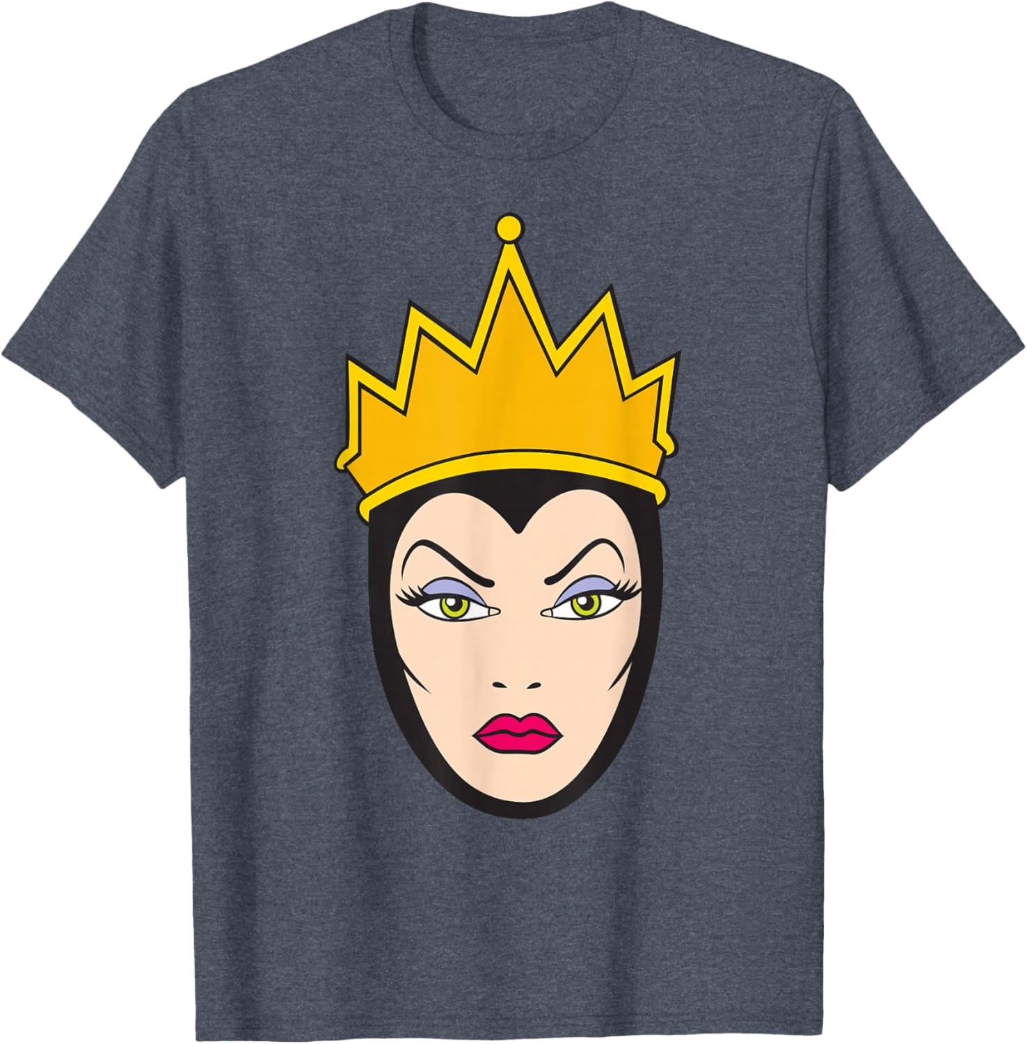 Disney Villains Evil Queen Big Face T-Shirt for Snow White Fans - 10