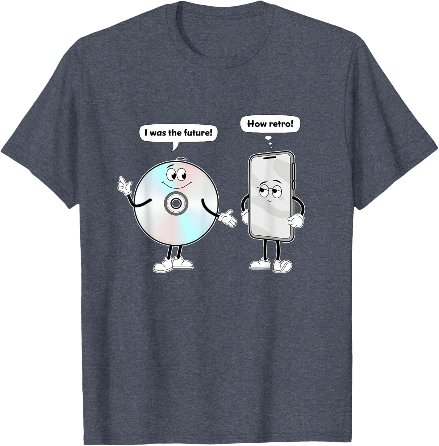 CD vs Smartphone Technology Past vs Future T-Shirt for Music Lovers - 25