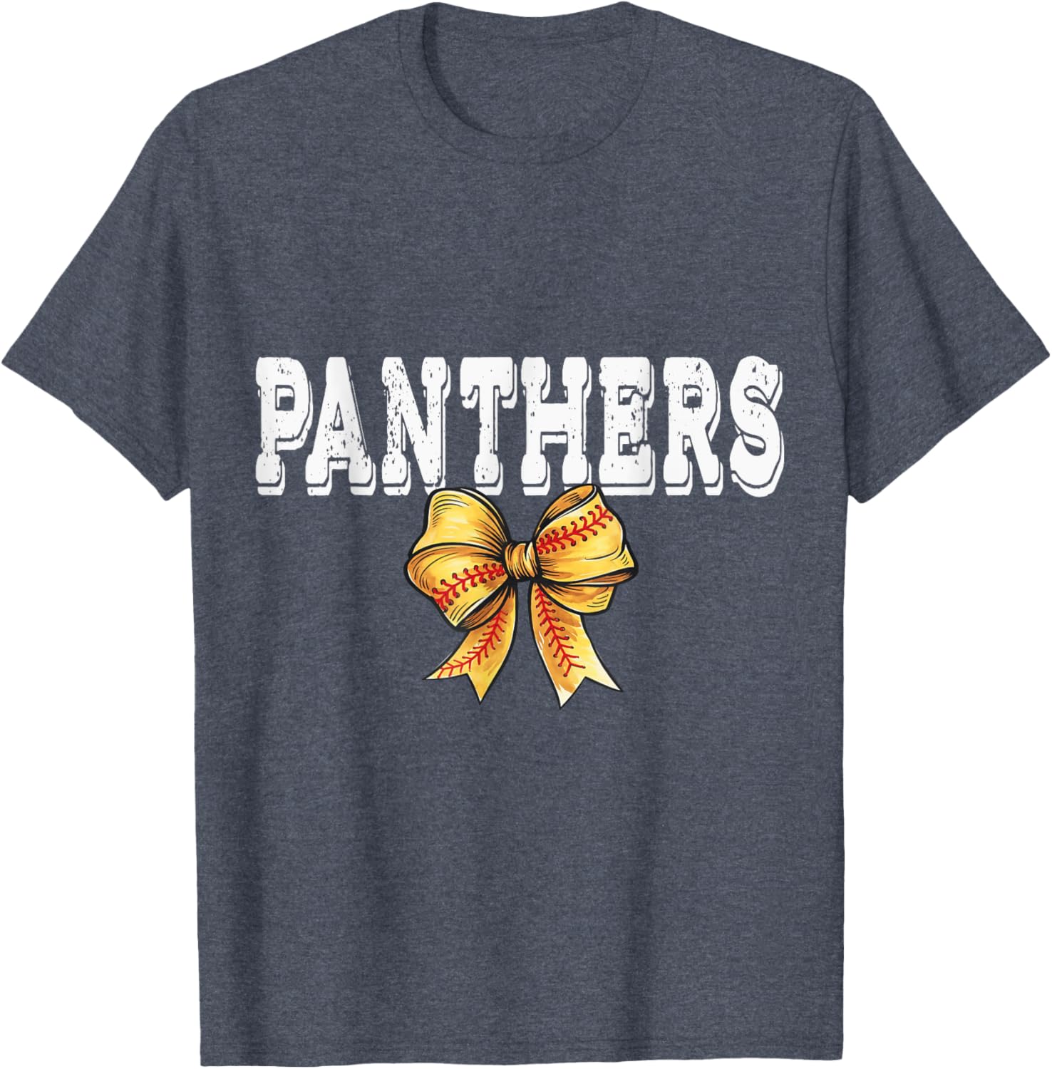 Coquette Panther Softball Game Day Bow T-Shirt for Team Spirit and Style - 11