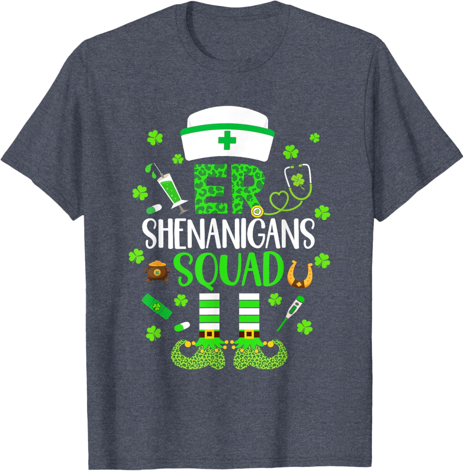 ER Nurse Shenanigans Squad St Patricks Day T-Shirt for Fun Emergencies - 4