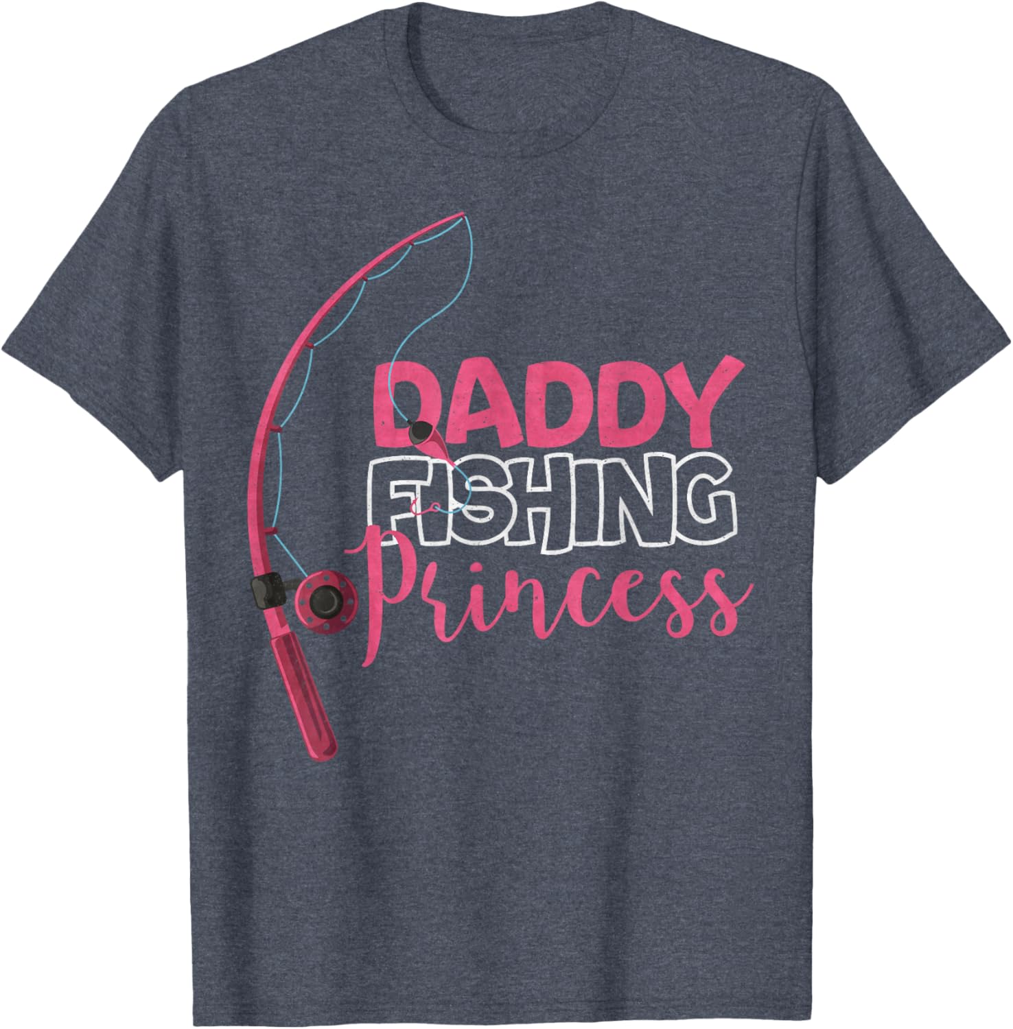 Funny Daddy's Fishing Princess T-Shirt for Girls - Cute Kids Apparel - 2