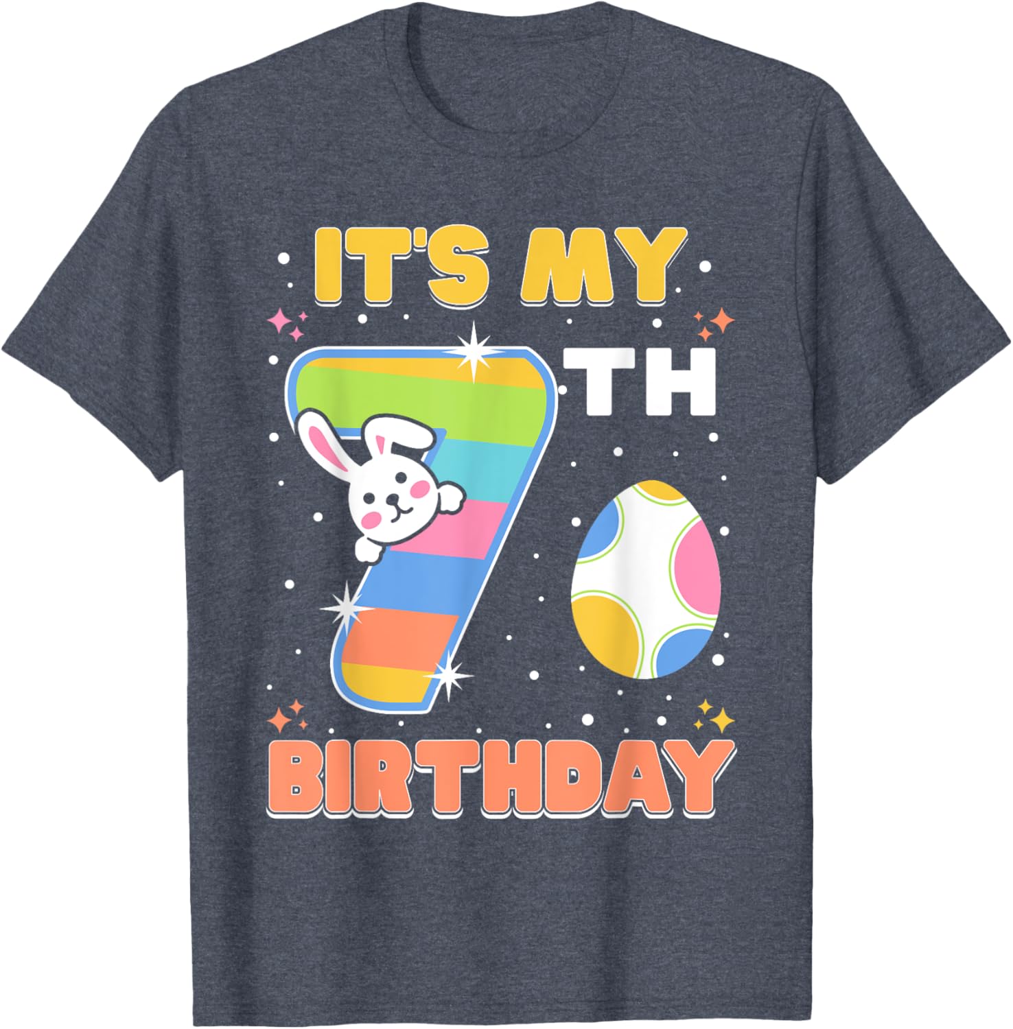 It's My 7th Birthday Easter Bunny T-Shirt for Kids Fun Gift - 2