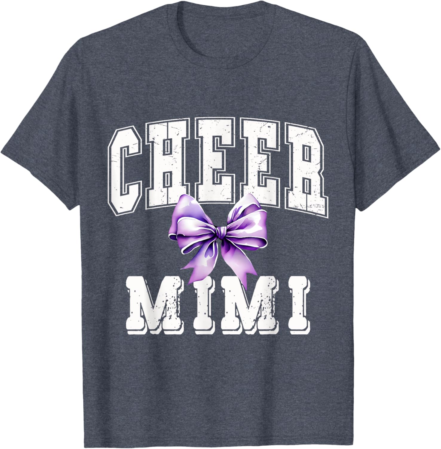 Cheer MIMI Coquette Purple Bow Cheerleader T-Shirt for Stylish Fans - 11