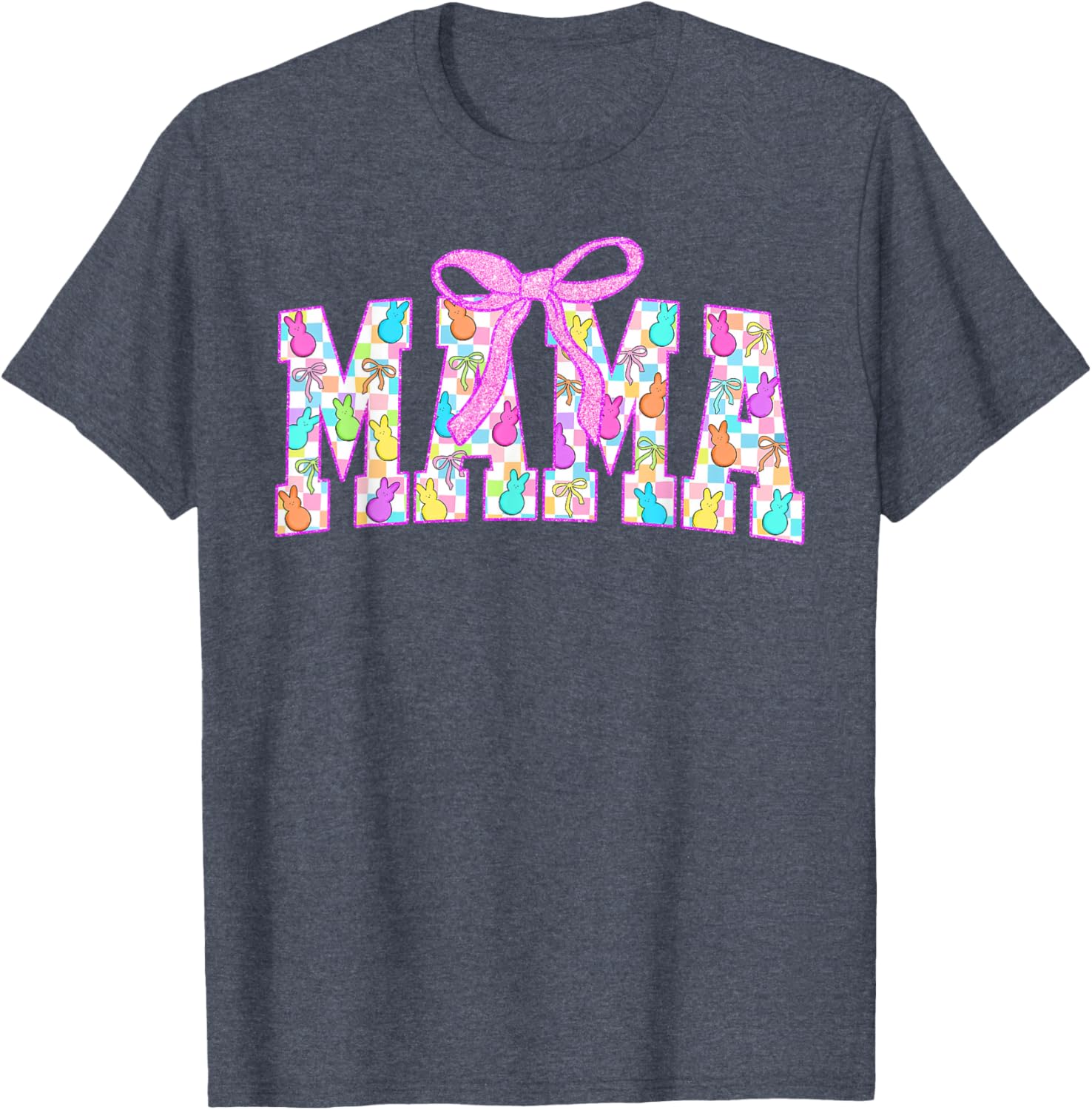 Mama Coquette Happy Easter Bunny T-Shirt for Spring Egg Hunts - 4