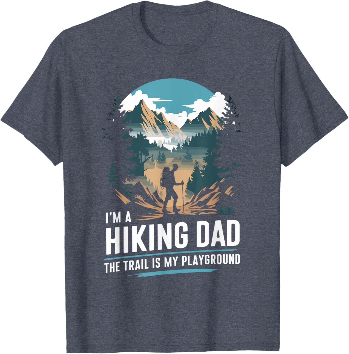 Hiking Dad Trekking T-Shirt for Outdoor Mountain Adventures - 5