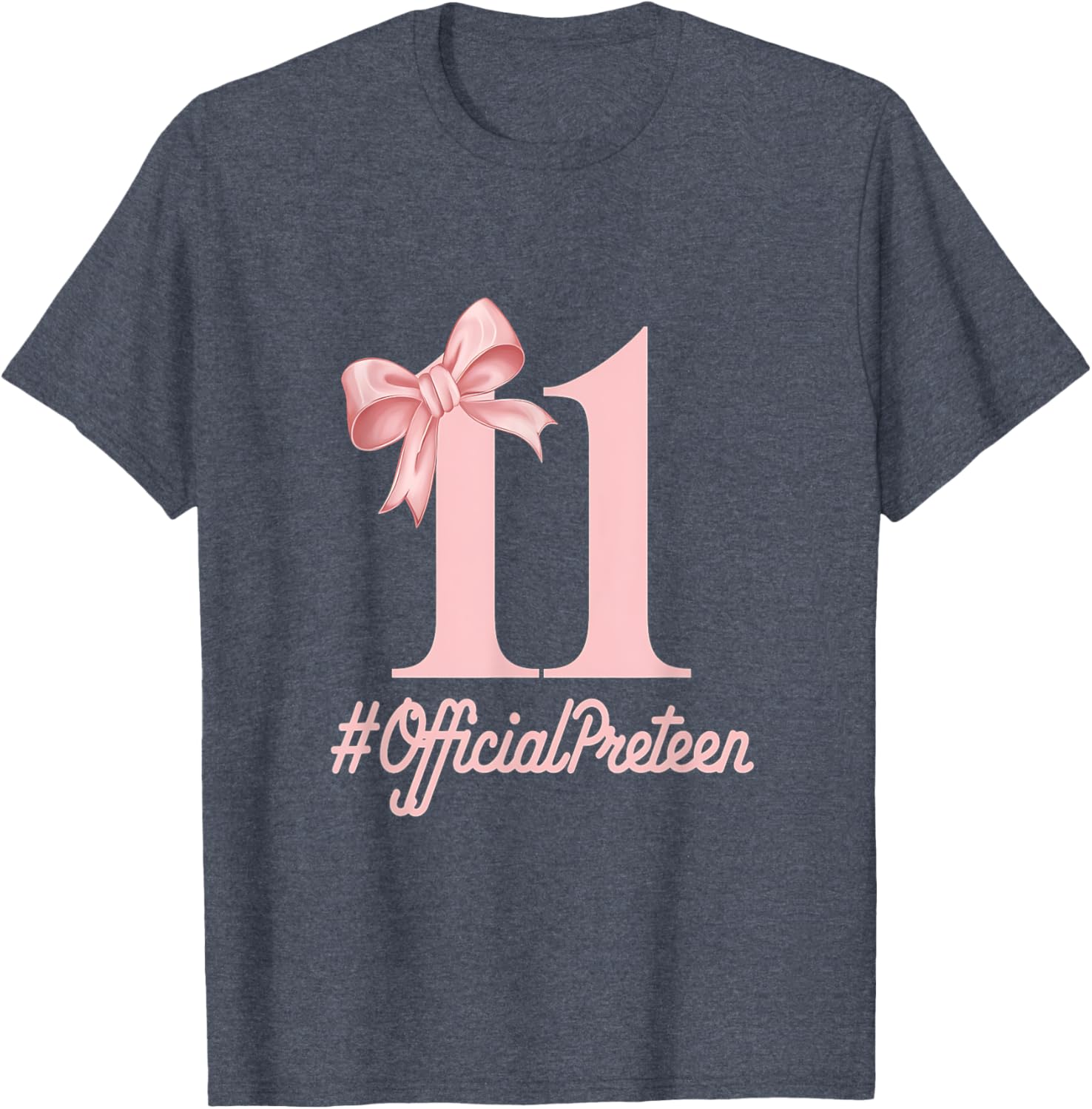 Stylish Pink Coquette Bow T-Shirt for 11 Year Old Birthday Girls - 8