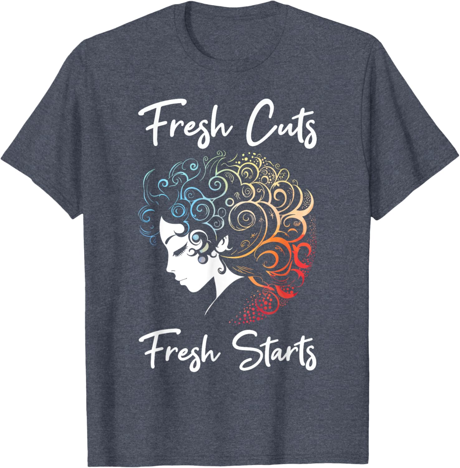 Stylish Hair Stylist Fresh Cuts T-Shirt for Barbers and Salon Professionals - 4