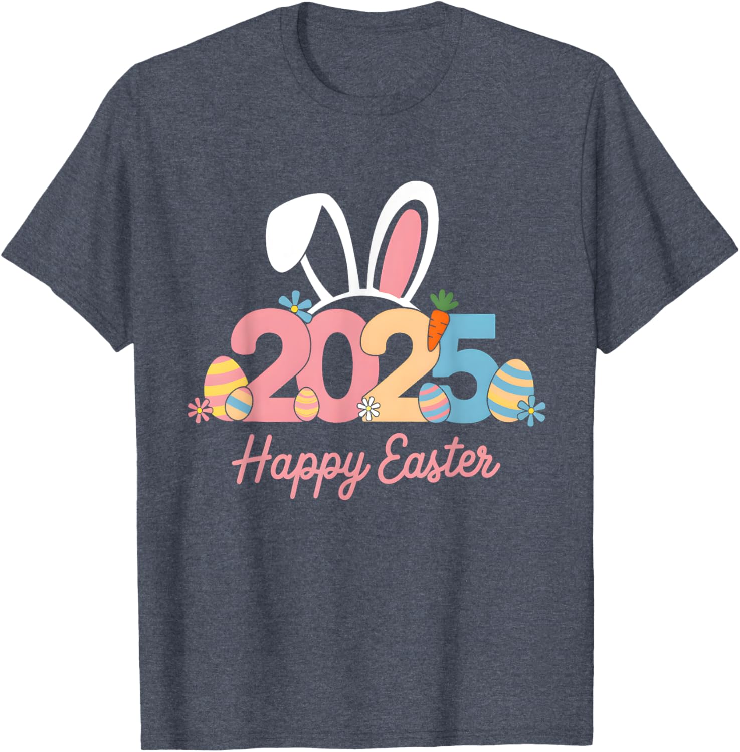 Happy Easter Squad Family T-Shirt 2025 Cute Easter Bunny Design - 13