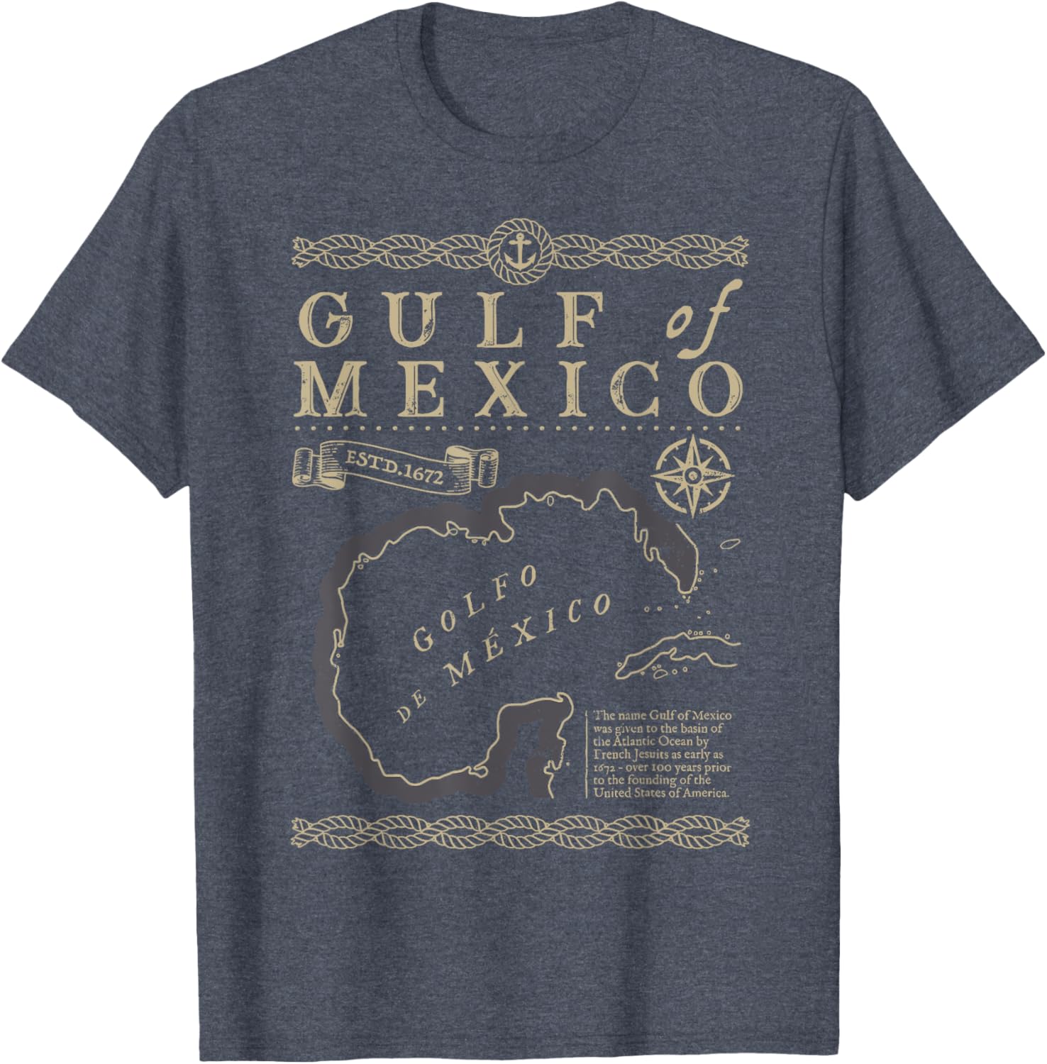 Vintage Gulf of Mexico T-Shirt Since 1672 for Beach Lovers - 20