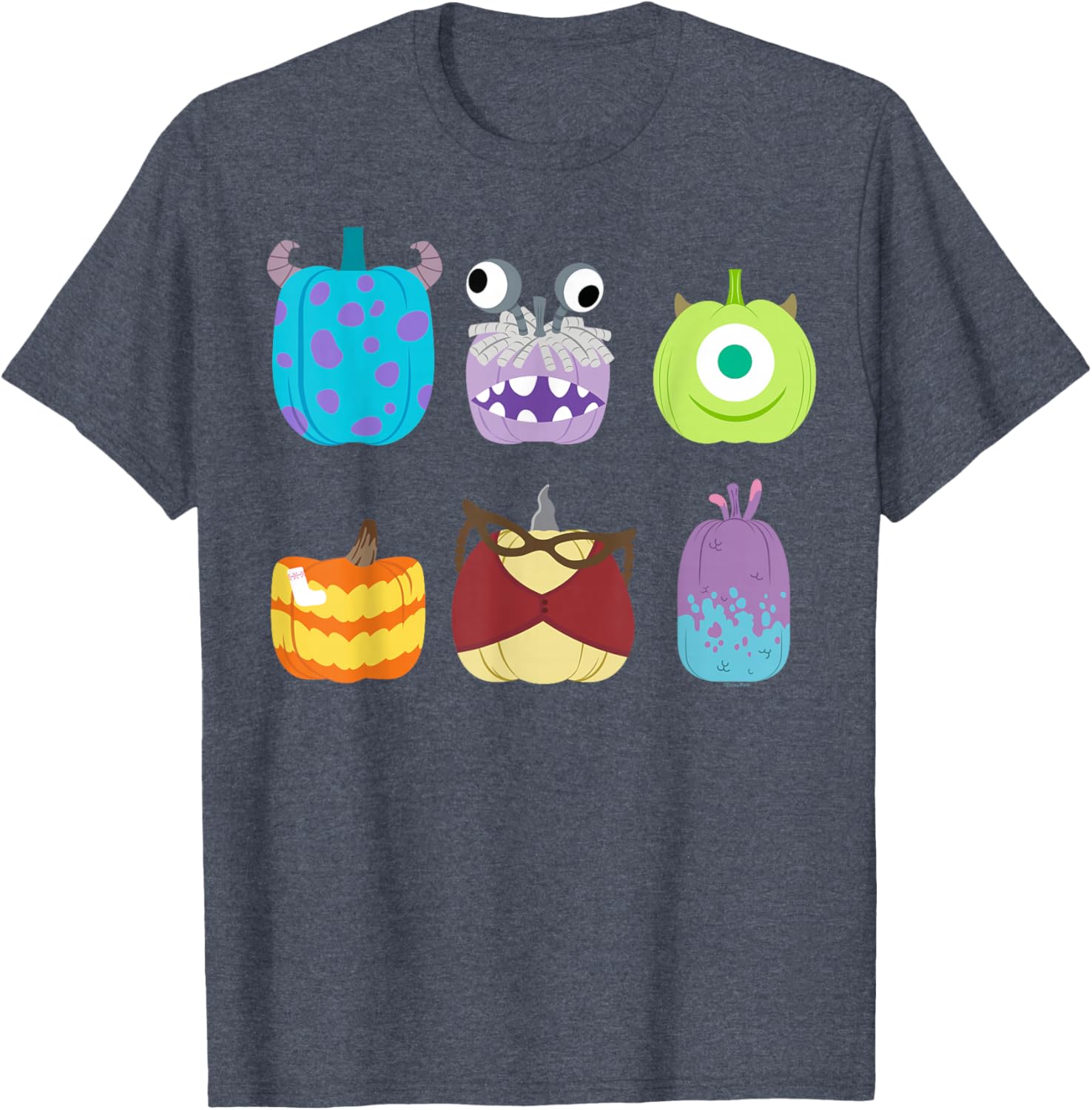 Disney Pixar Monsters Inc Halloween Pumpkin Grid T-Shirt for Kids and Adults - 20