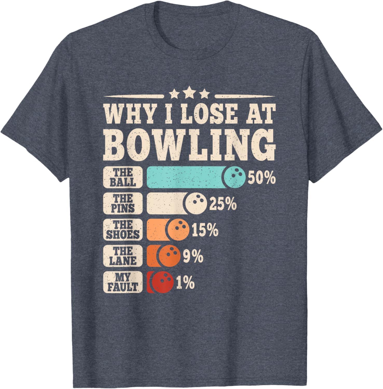 Funny Vintage Why I Lose at Bowling T-Shirt for Men and Women - 6