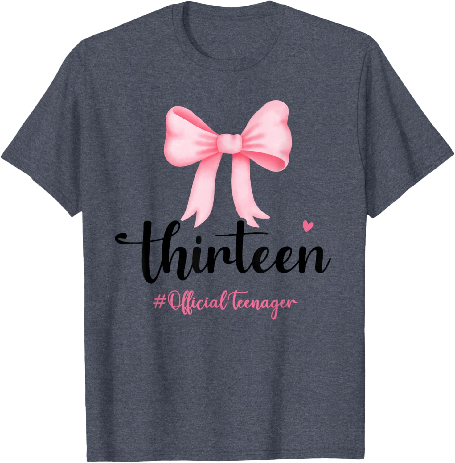 Birthday Girl Pink Coquette Bow T-Shirt for Trendy 13 Year Olds - 9