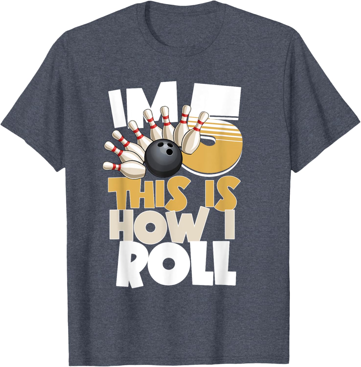 5th Birthday Bowling Shirt I'm 5 This is How I Roll for Kids - 4