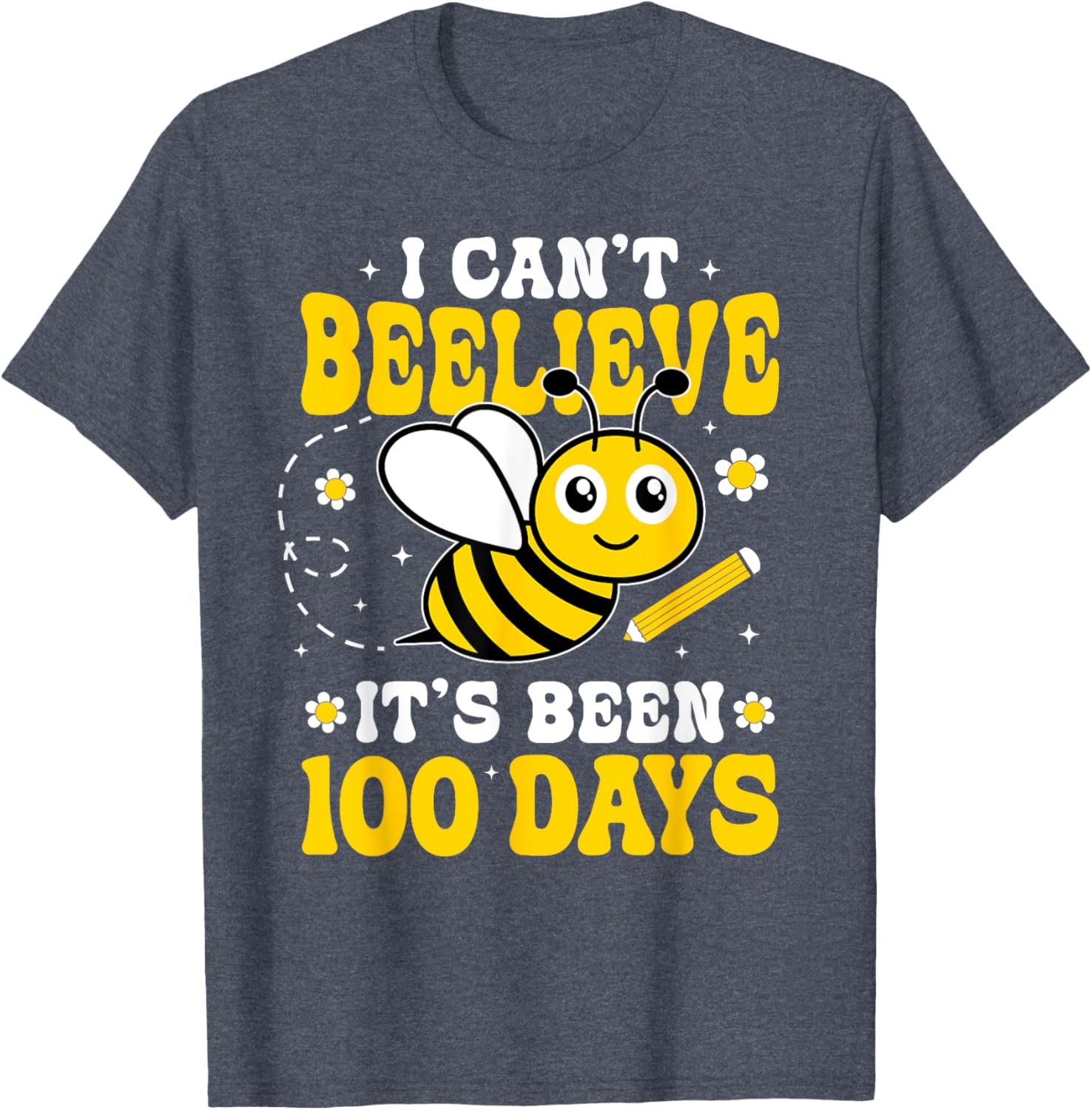 Cute Bee 100 Days of School T-Shirt for Kids Fun School Celebration - 13