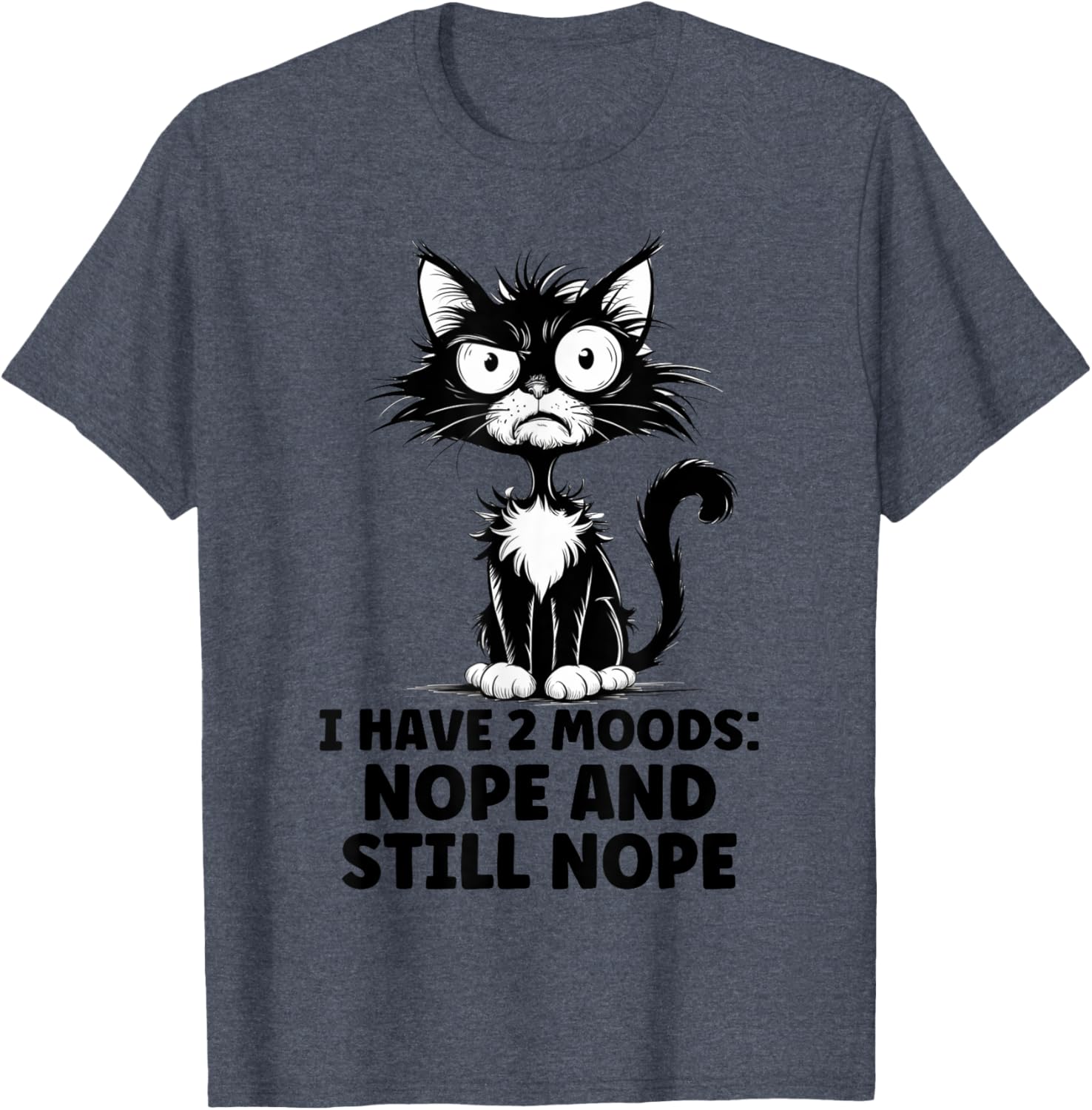 Funny Angry Stressed Cat Meme T-Shirt for Cat Lovers of All Ages - 15