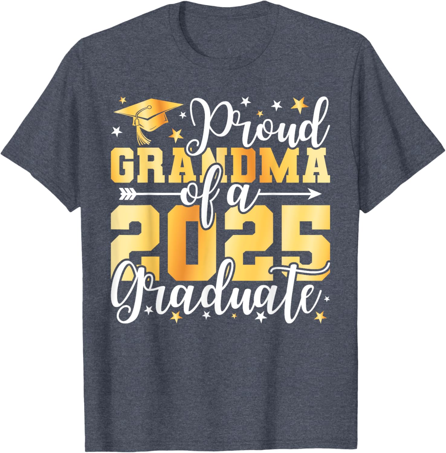 Proud Grandma of 2025 Graduate T-Shirt for Graduation Celebrations - 15