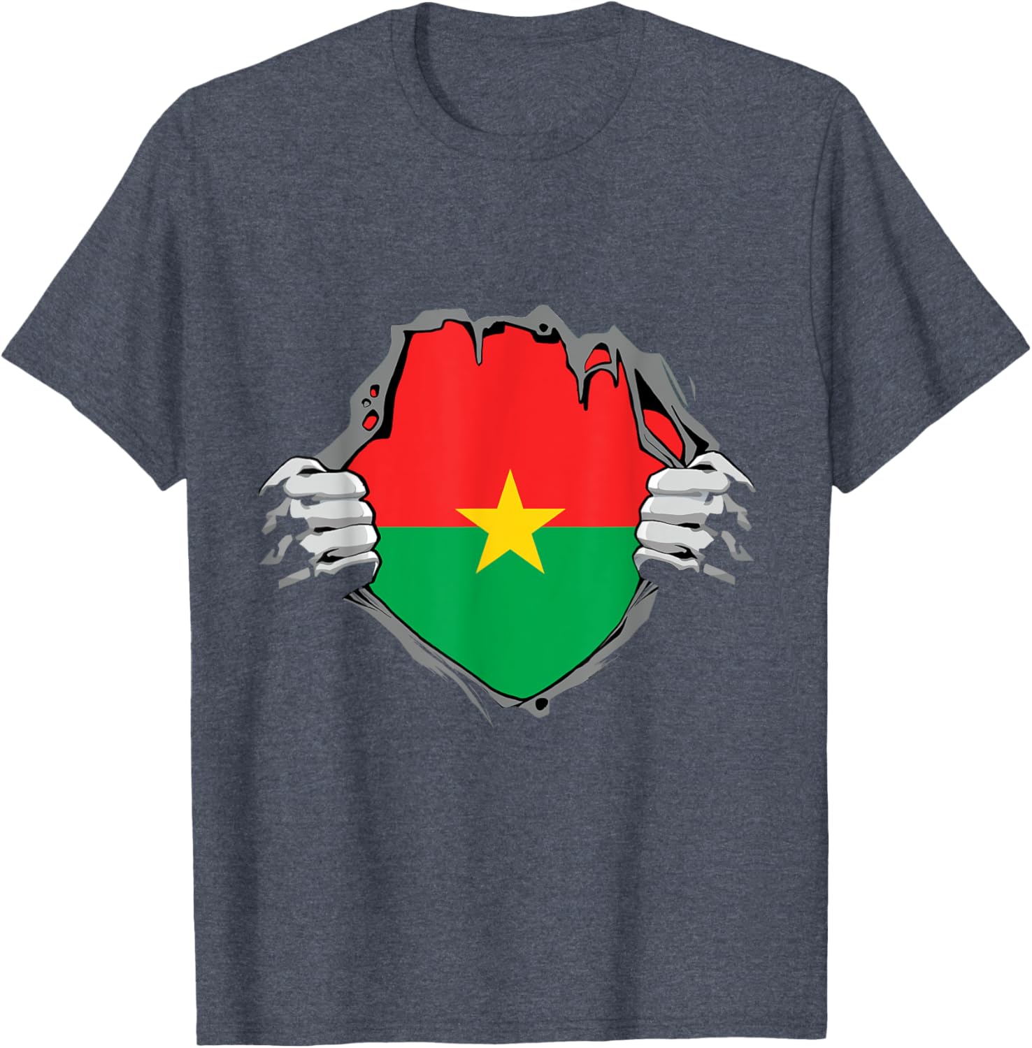 Burkina Faso Heartbeat EKG Pulse T-Shirt for Proud Burkina Fasoans - 13