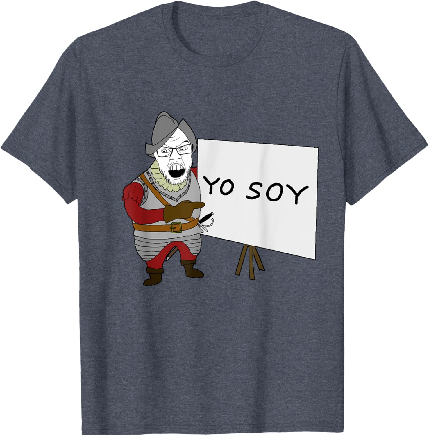 Soyjak Conquistador Wojak Soyboy T-Shirt for Spanish Teachers - 23