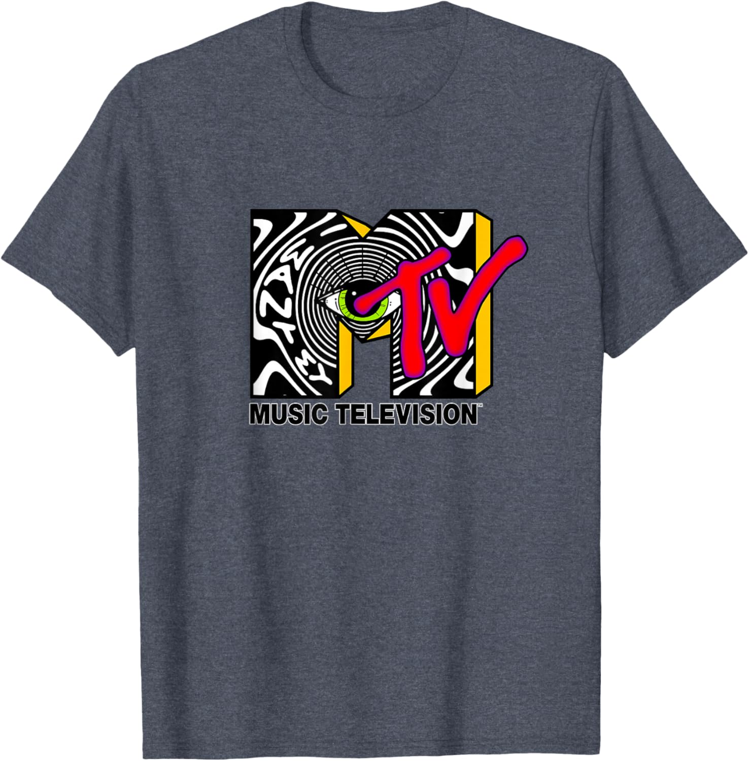 MTV Psychedelic Eye Logo T-Shirt – Unique Optical Illusion Artwear - 14